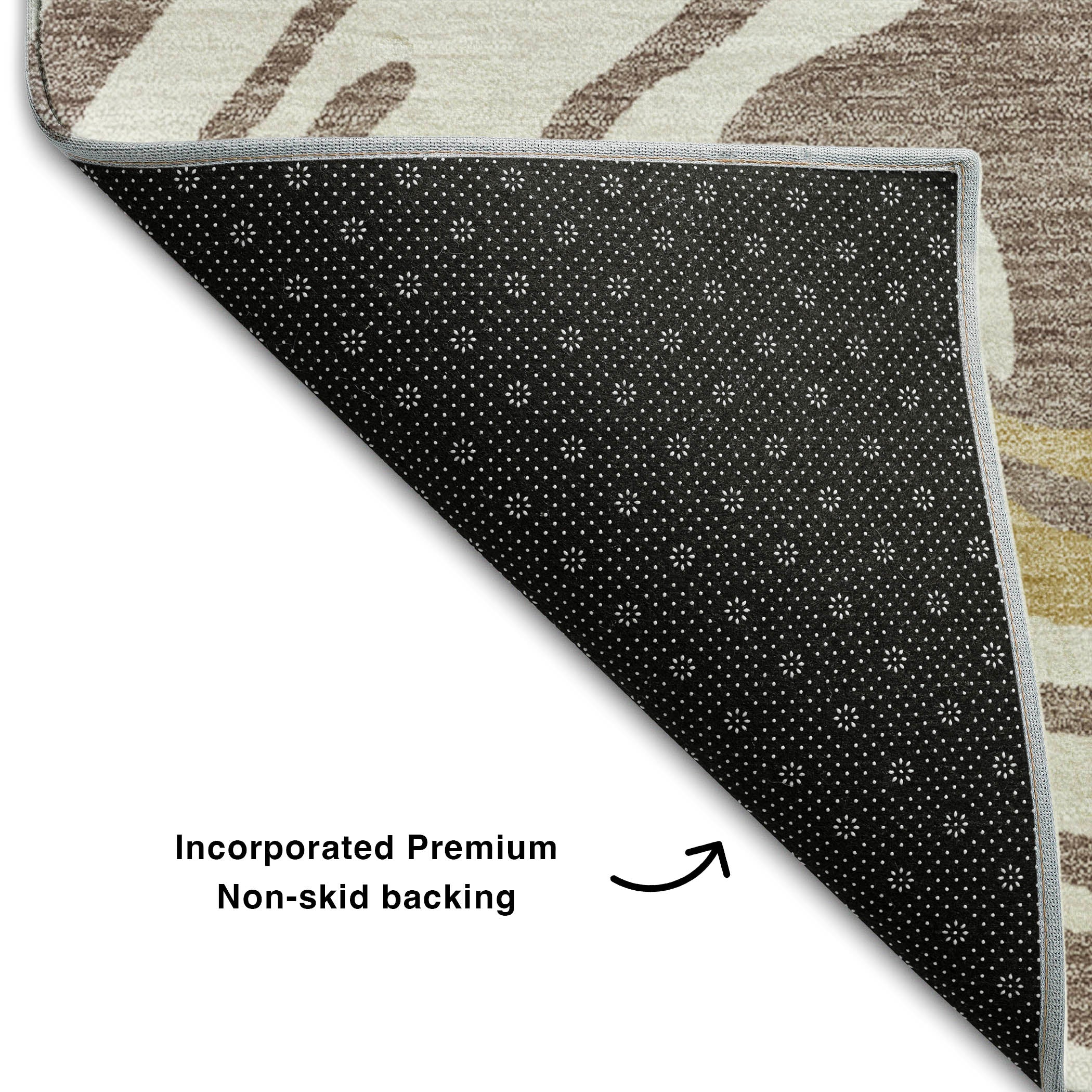 Vienna Machine Washable Transitional Taupe Brown Rug 1'8" x 2'6" #shape_Rectangle