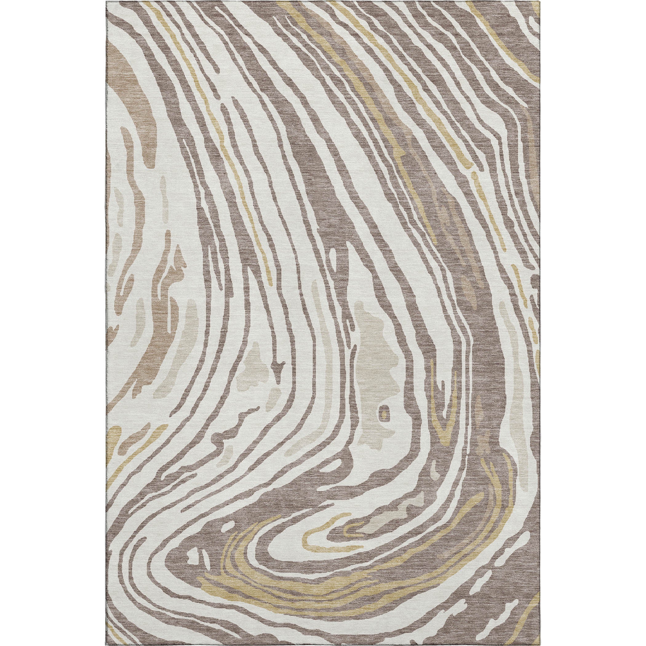 Vienna Machine Washable Transitional Taupe Brown Rug 2'6" x 3'10" #shape_Rectangle