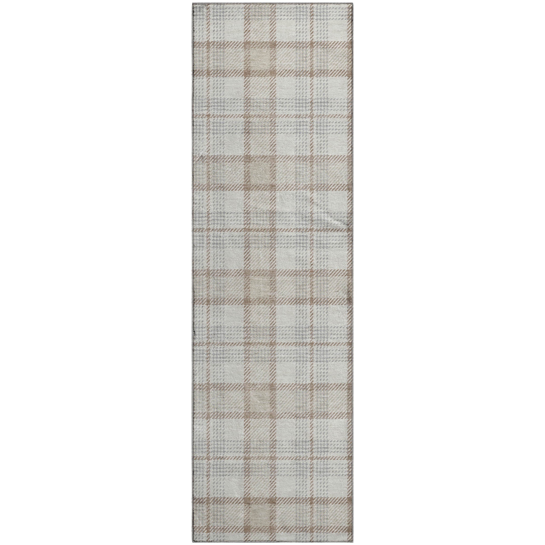 Marrakech Machine Washable Transitional Linen Ivory Rug 2'3" x 7'6" #shape_Runner