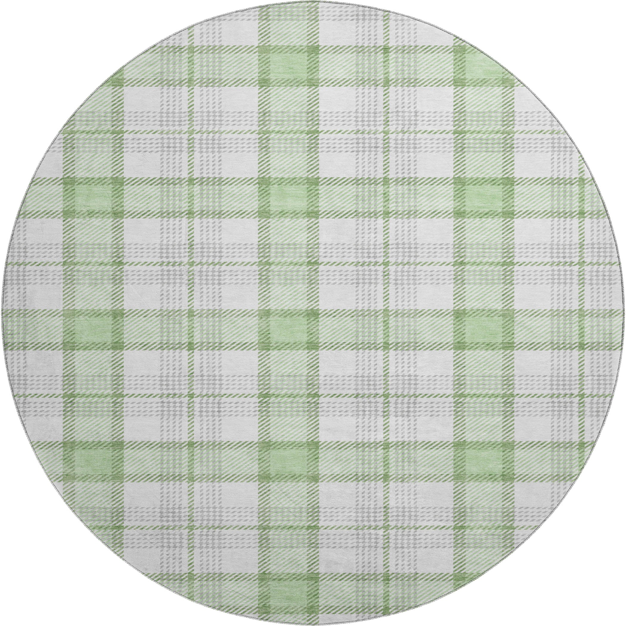 Marrakech Machine Washable Transitional Mint Green Rug 8' x 8' #shape_Round