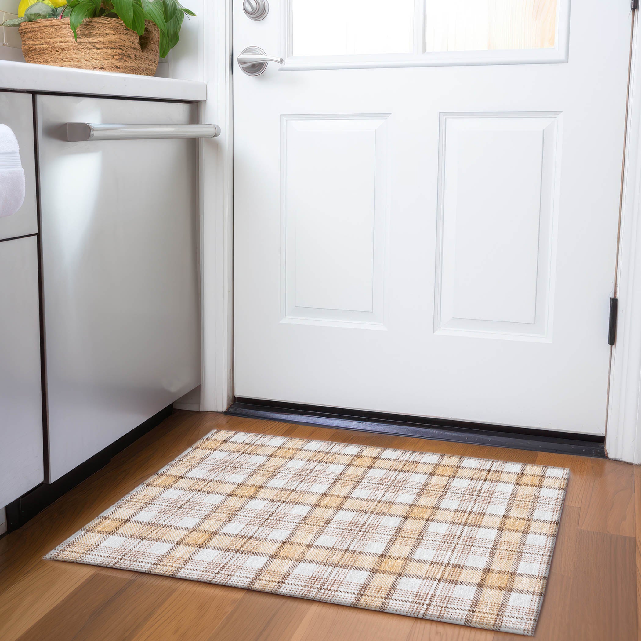 Marrakech Machine Washable Transitional Peach Orange Rug 1'8" x 2'6" #shape_Rectangle
