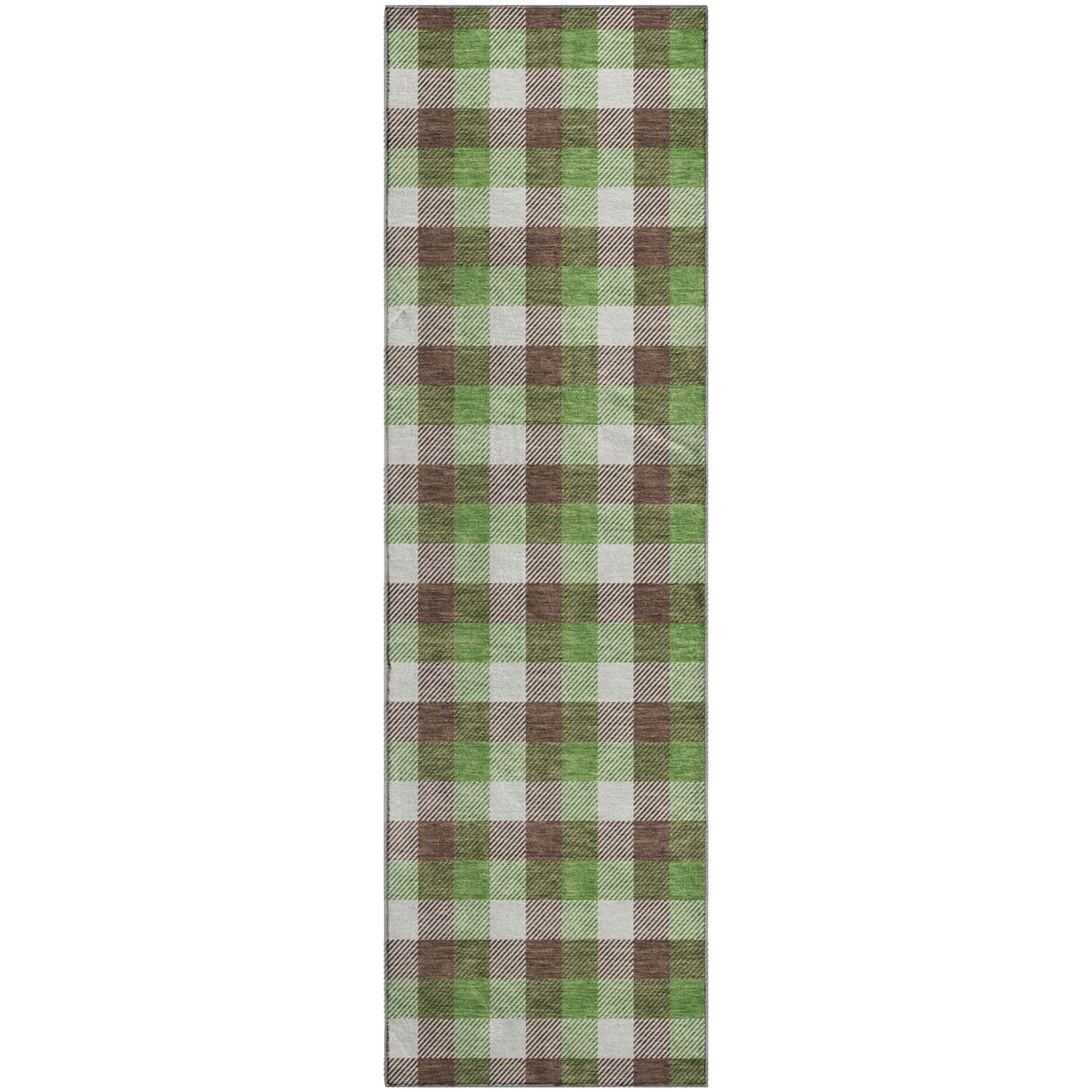 Seoul Machine Washable Transitional Brown Rug 2'3" x 7'6" #shape_Runner