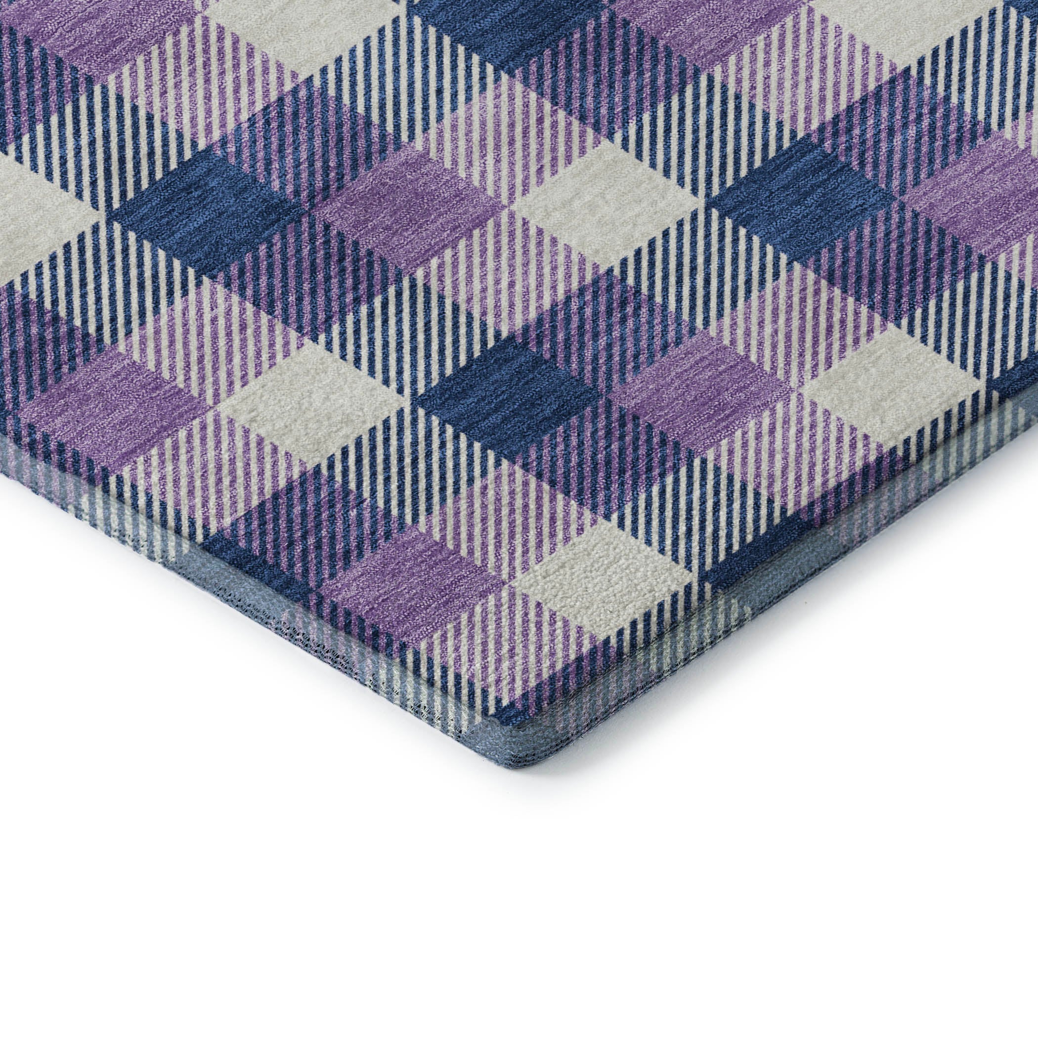 Seoul Machine Washable Transitional Navy Blue Rug 1'8" x 2'6" #shape_Rectangle