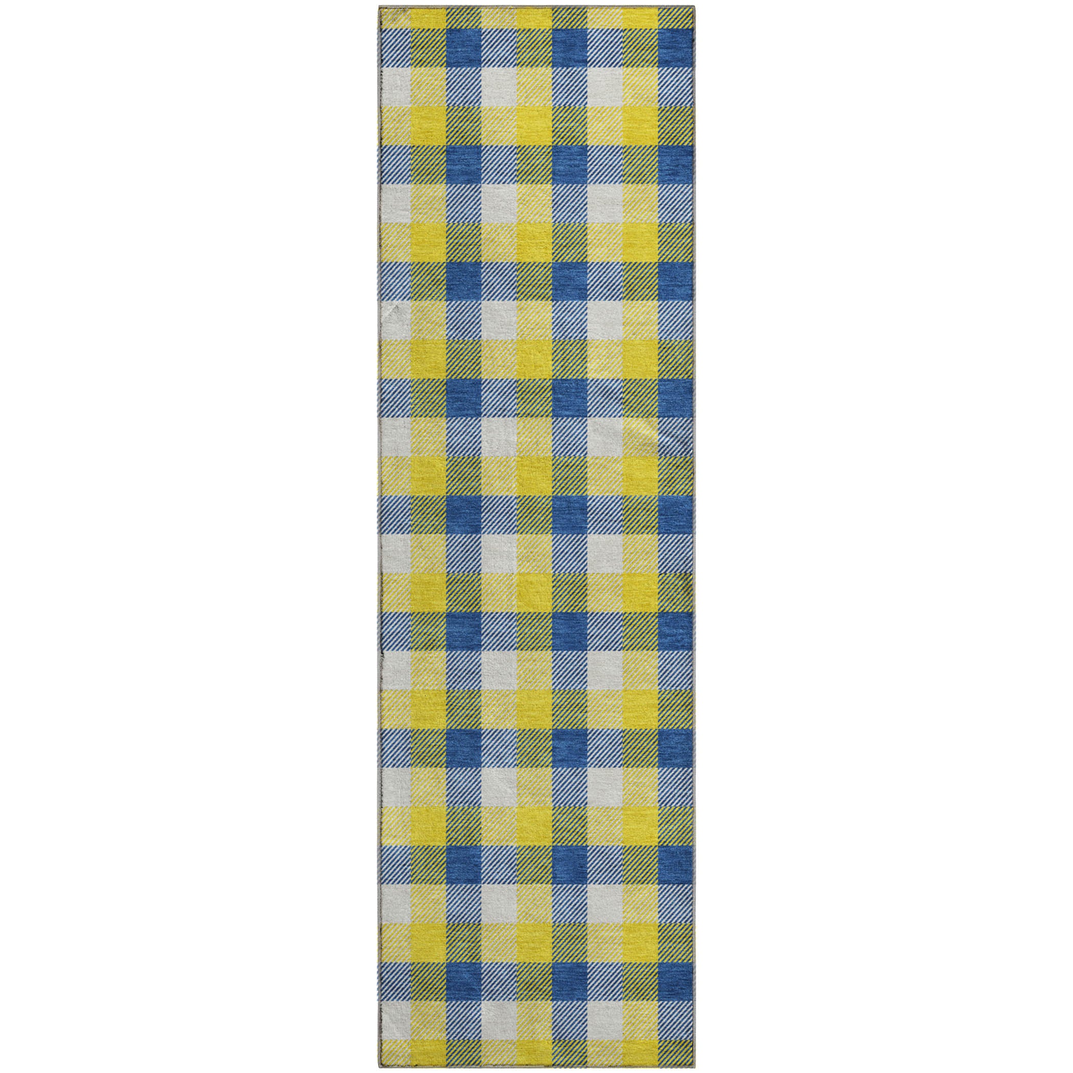 Seoul Machine Washable Transitional Yellow Gold Rug 2'3" x 7'6" #shape_Runner