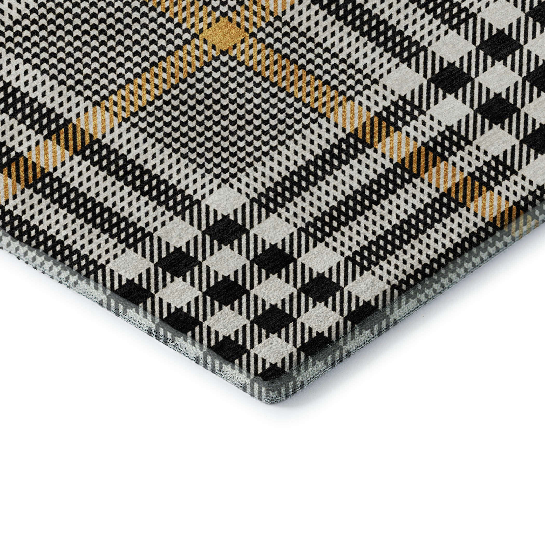Montevideo Machine Washable Transitional Black Rug 1'8" x 2'6" #shape_Rectangle