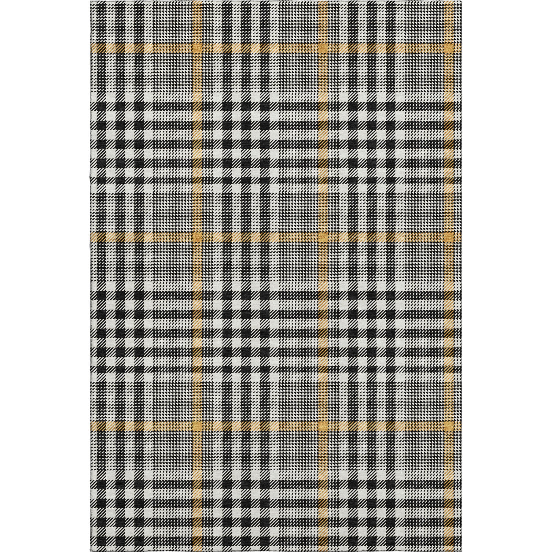 Montevideo Machine Washable Transitional Black Rug 2'6" x 3'10" #shape_Rectangle