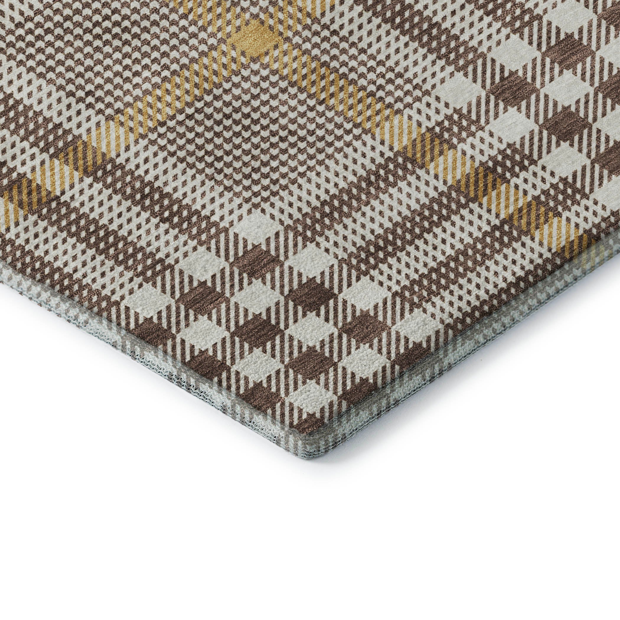Montevideo Machine Washable Transitional Brown Rug 1'8" x 2'6" #shape_Rectangle