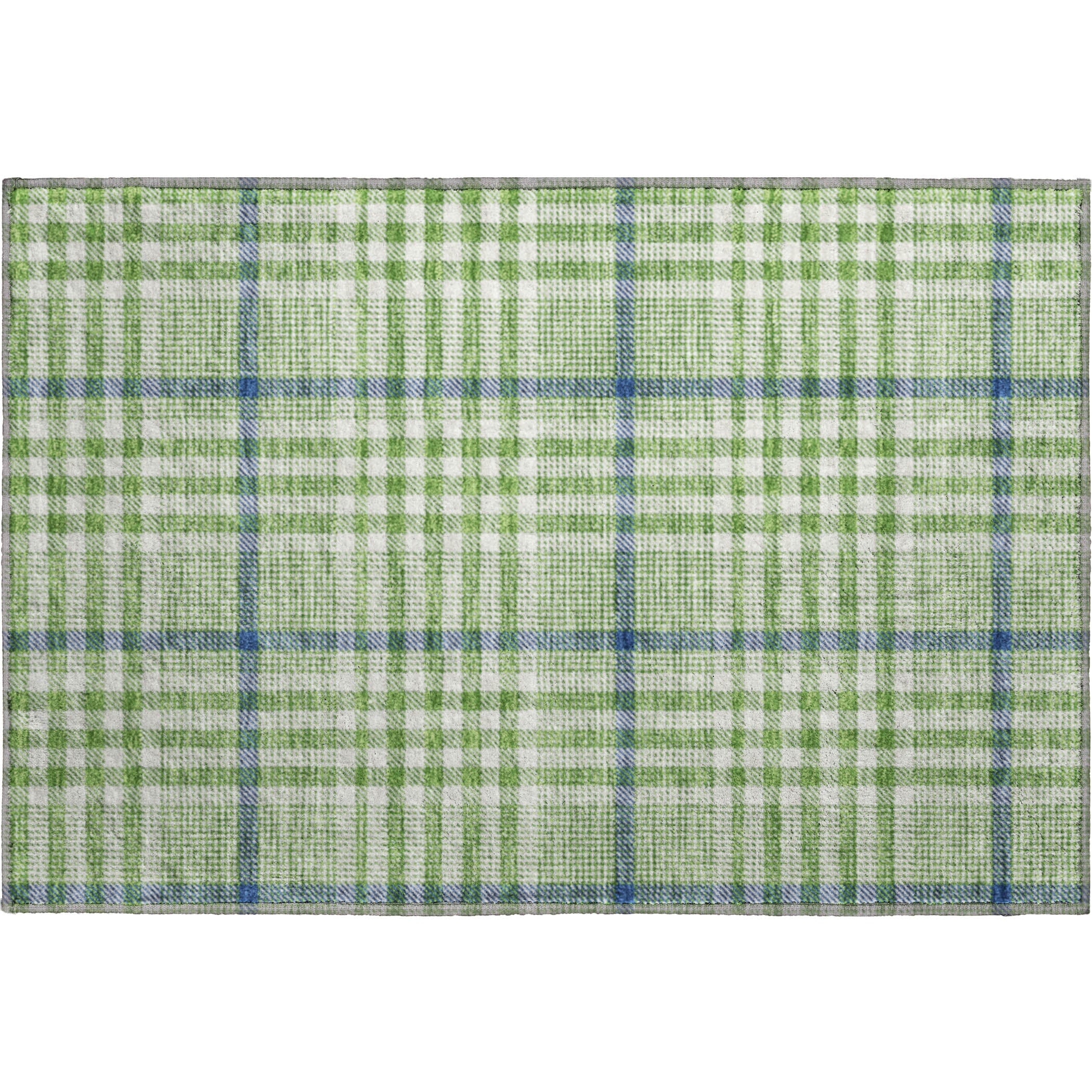 Montevideo Machine Washable Transitional Green Rug 1'8" x 2'6" #shape_Rectangle