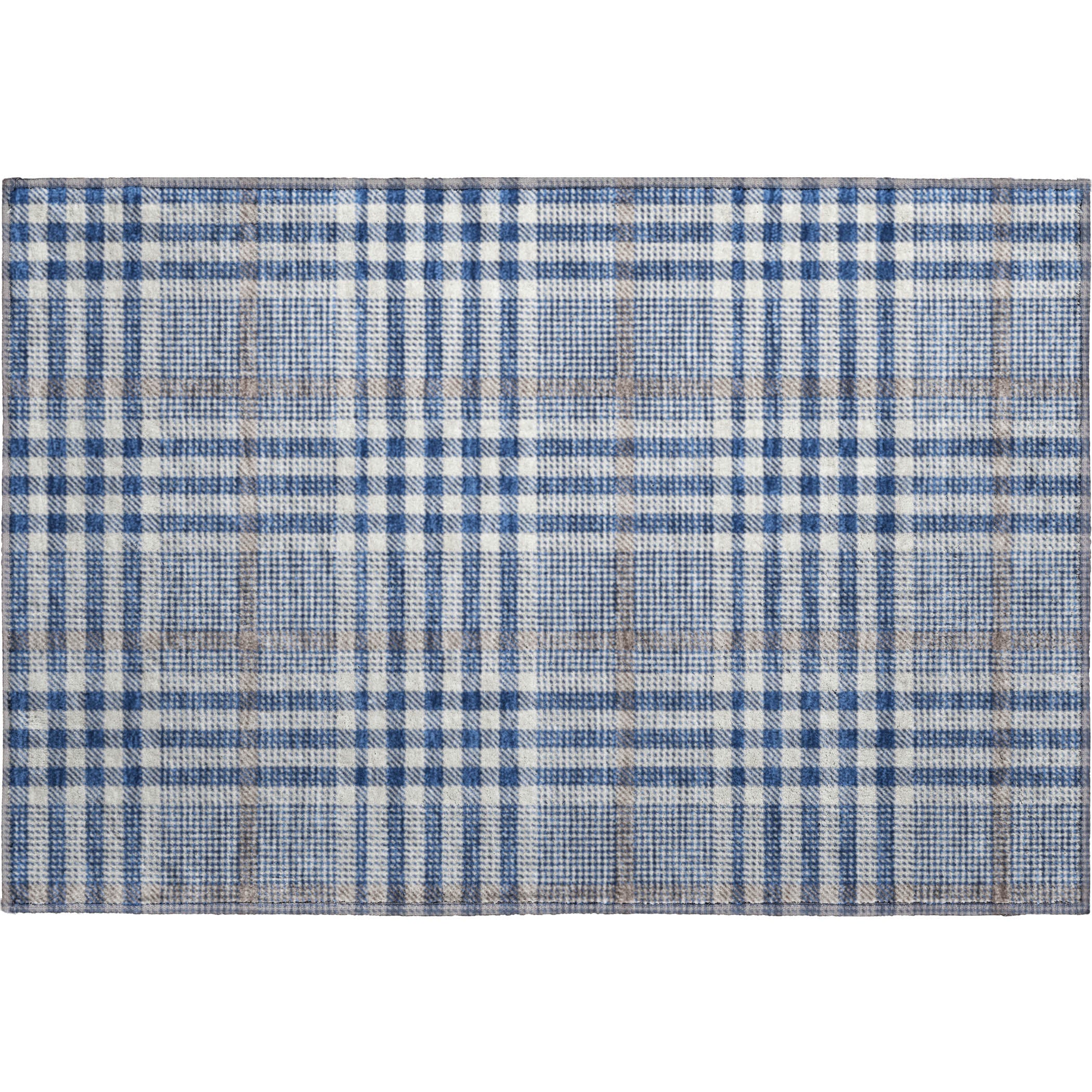 Montevideo Machine Washable Transitional Navy Blue Rug 1'8" x 2'6" #shape_Rectangle
