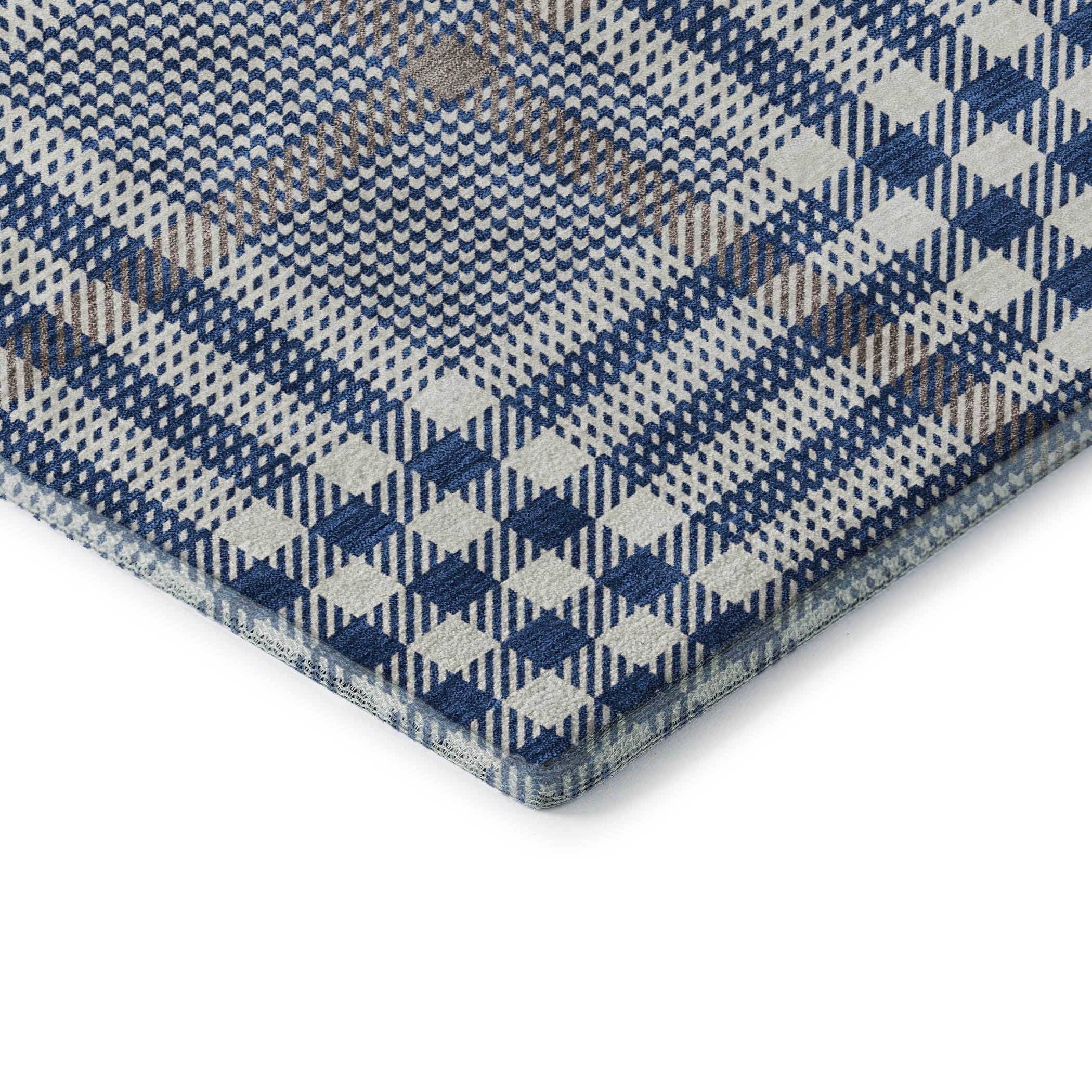 Montevideo Machine Washable Transitional Navy Blue Rug 1'8" x 2'6" #shape_Rectangle