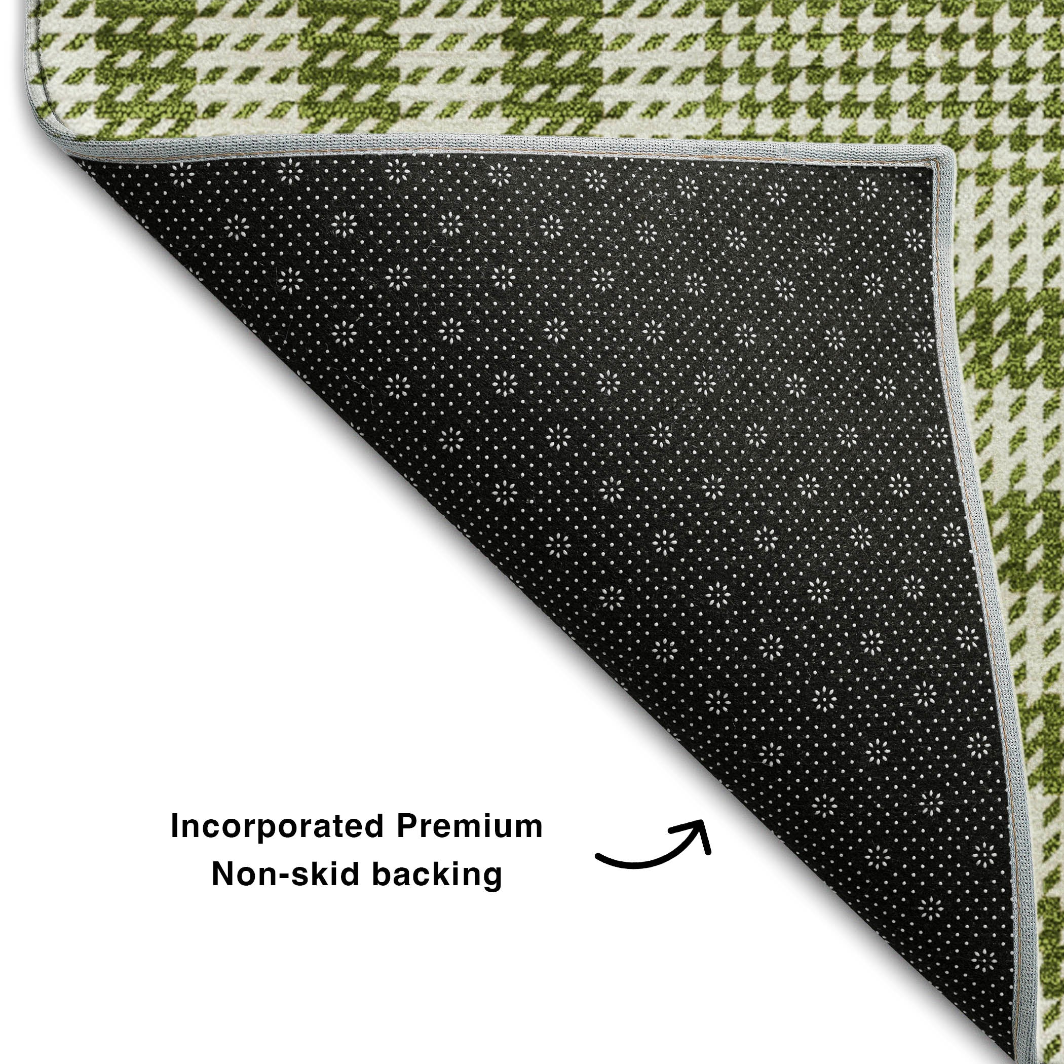 Montevideo Machine Washable Transitional Olive Green Rug 1'8" x 2'6" #shape_Rectangle