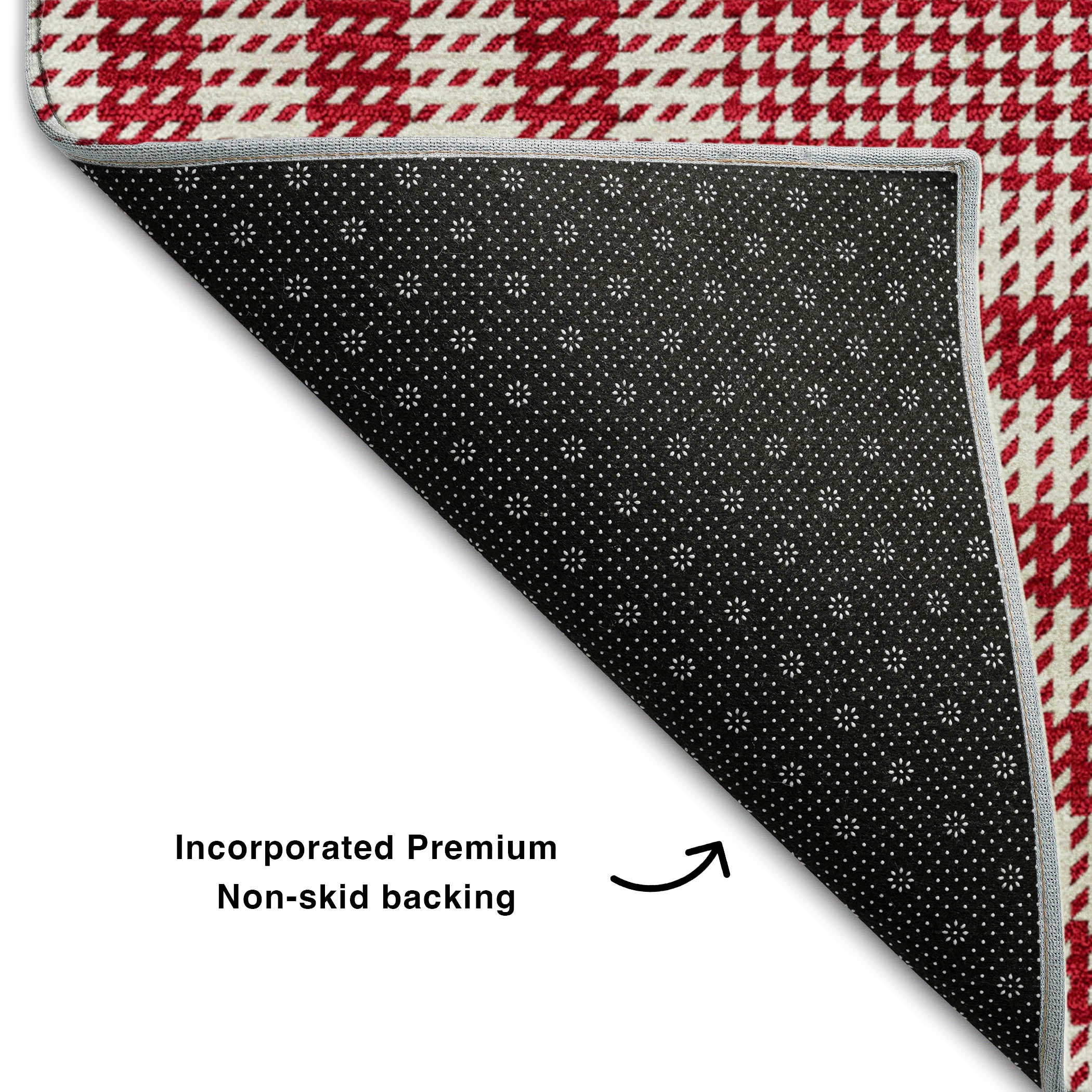 Montevideo Machine Washable Transitional Red Rug 1'8" x 2'6" #shape_Rectangle