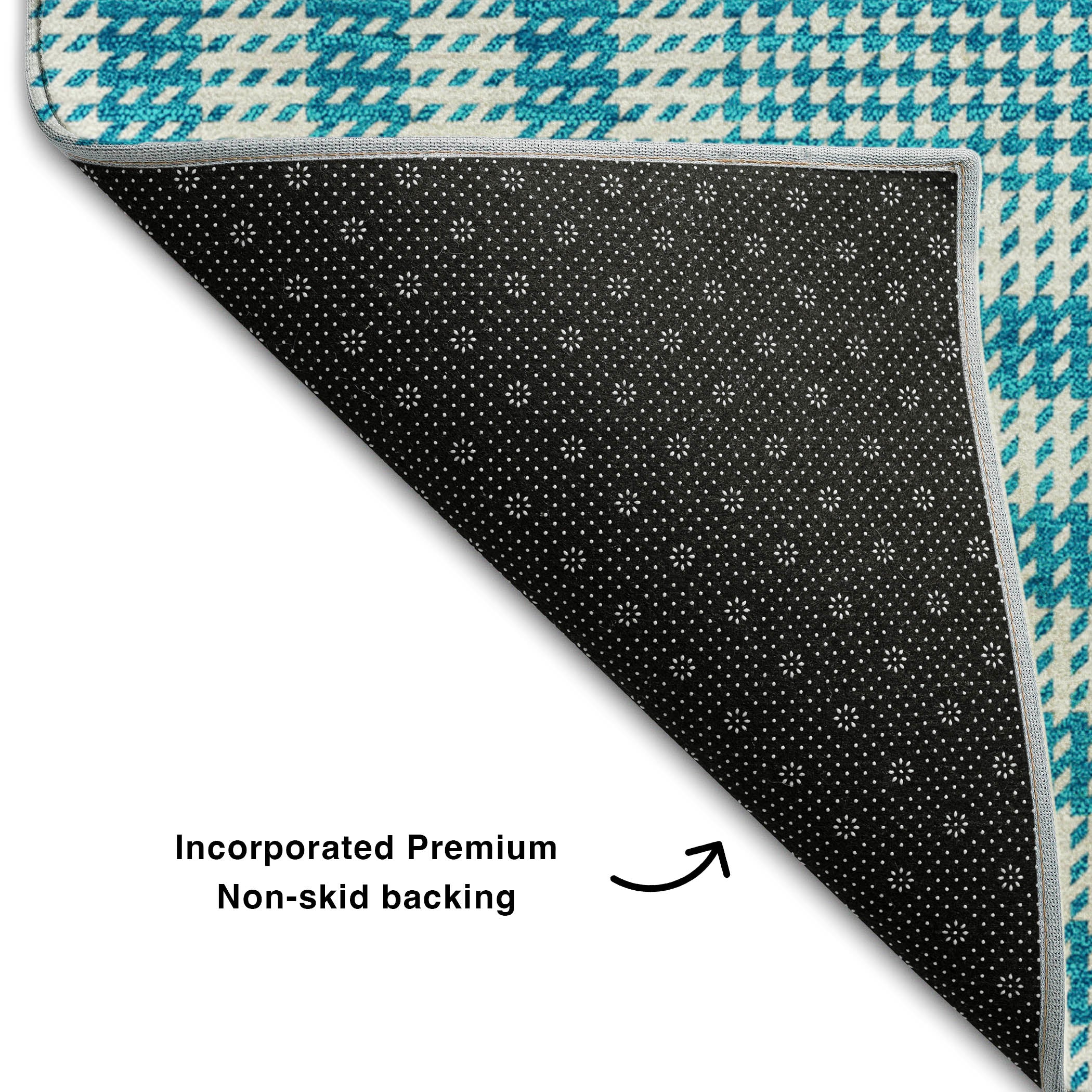 Montevideo Machine Washable Transitional Teal Rug 1'8" x 2'6" #shape_Rectangle