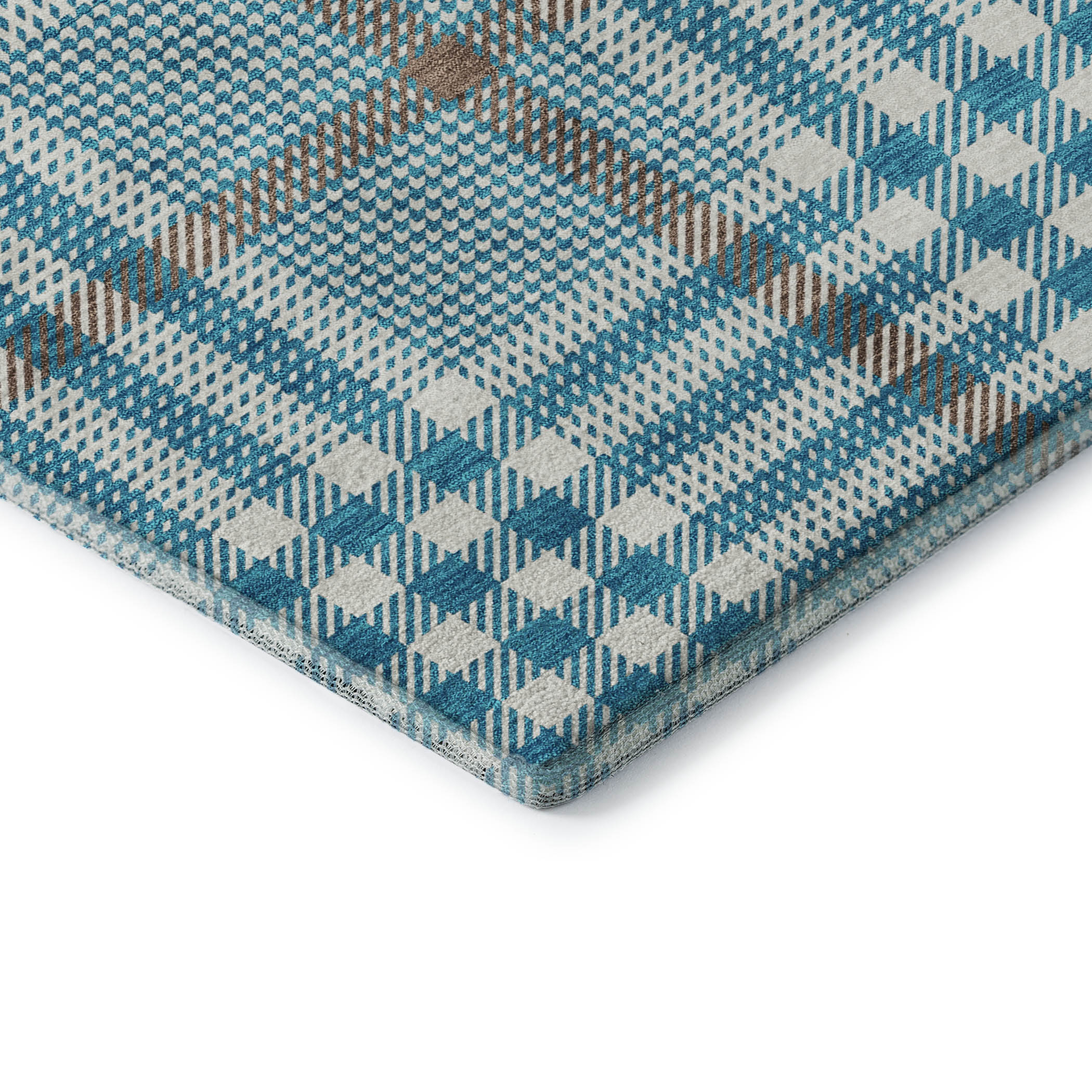 Montevideo Machine Washable Transitional Teal Rug 1'8" x 2'6" #shape_Rectangle