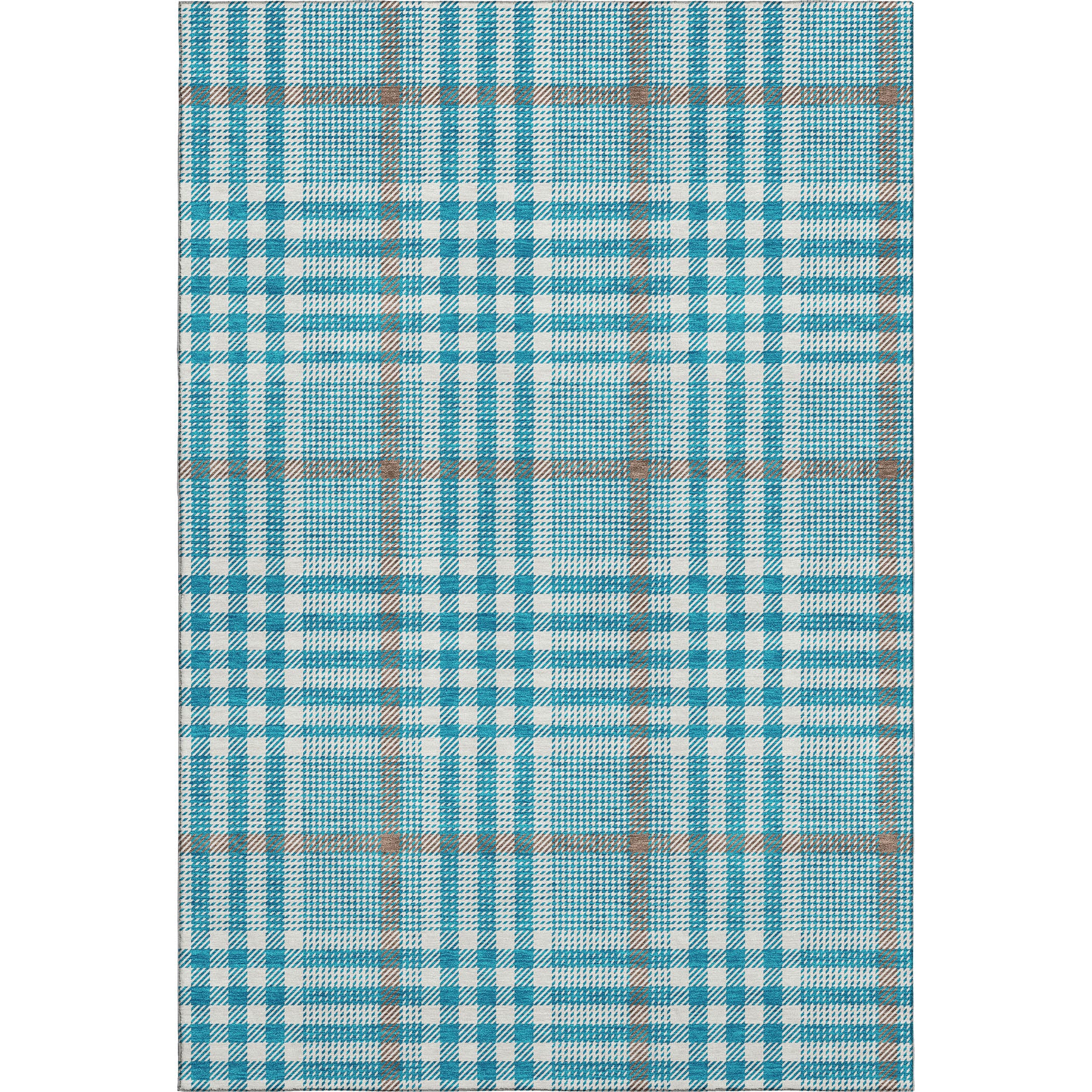 Montevideo Machine Washable Transitional Teal Rug 2'6" x 3'10" #shape_Rectangle