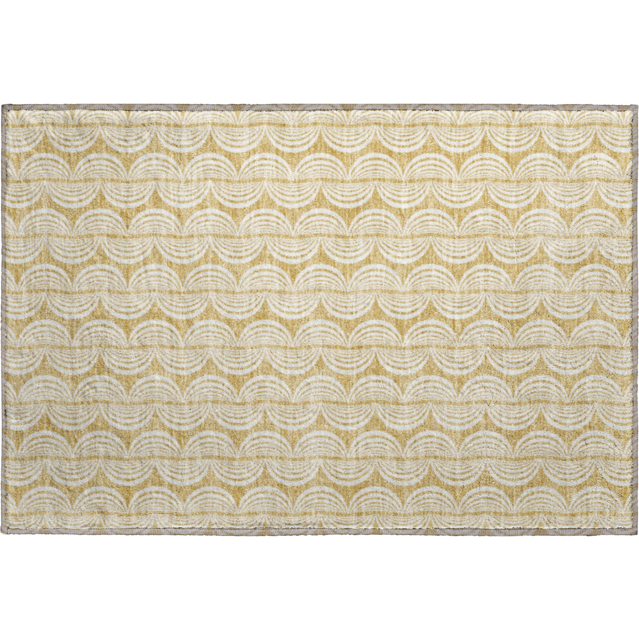 Montevideo Machine Washable Transitional Gold Rug 1'8" x 2'6" #shape_Rectangle