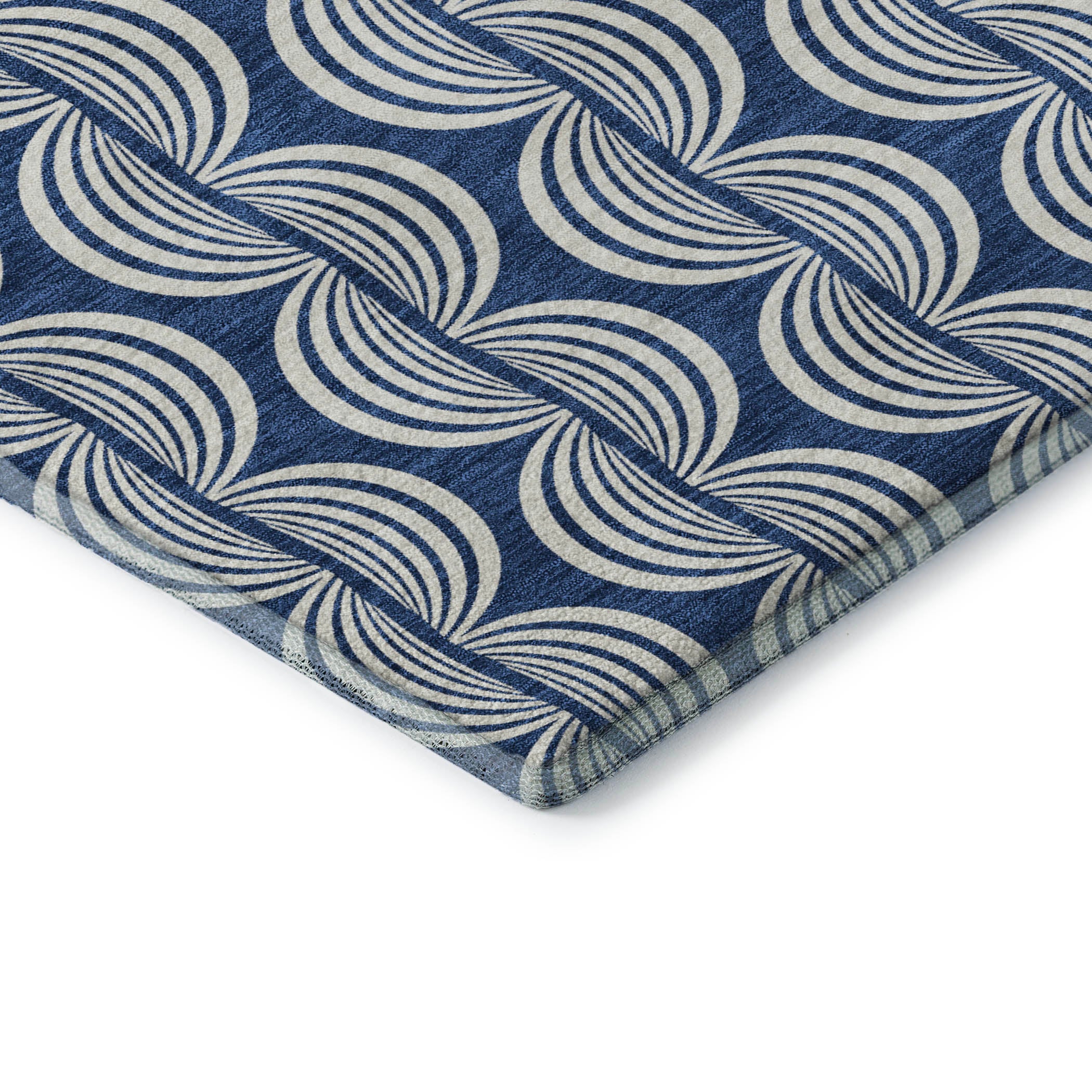 Montevideo Machine Washable Transitional Navy Blue Rug 1'8" x 2'6" #shape_Rectangle