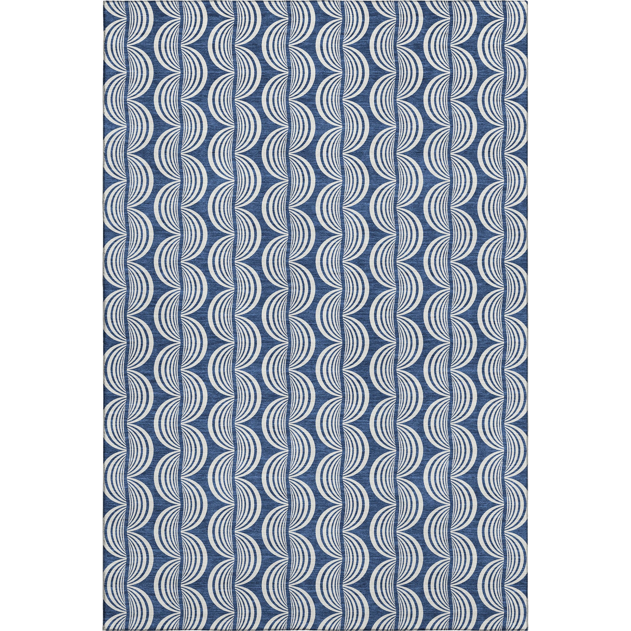 Montevideo Machine Washable Transitional Navy Blue Rug 2'6" x 3'10" #shape_Rectangle