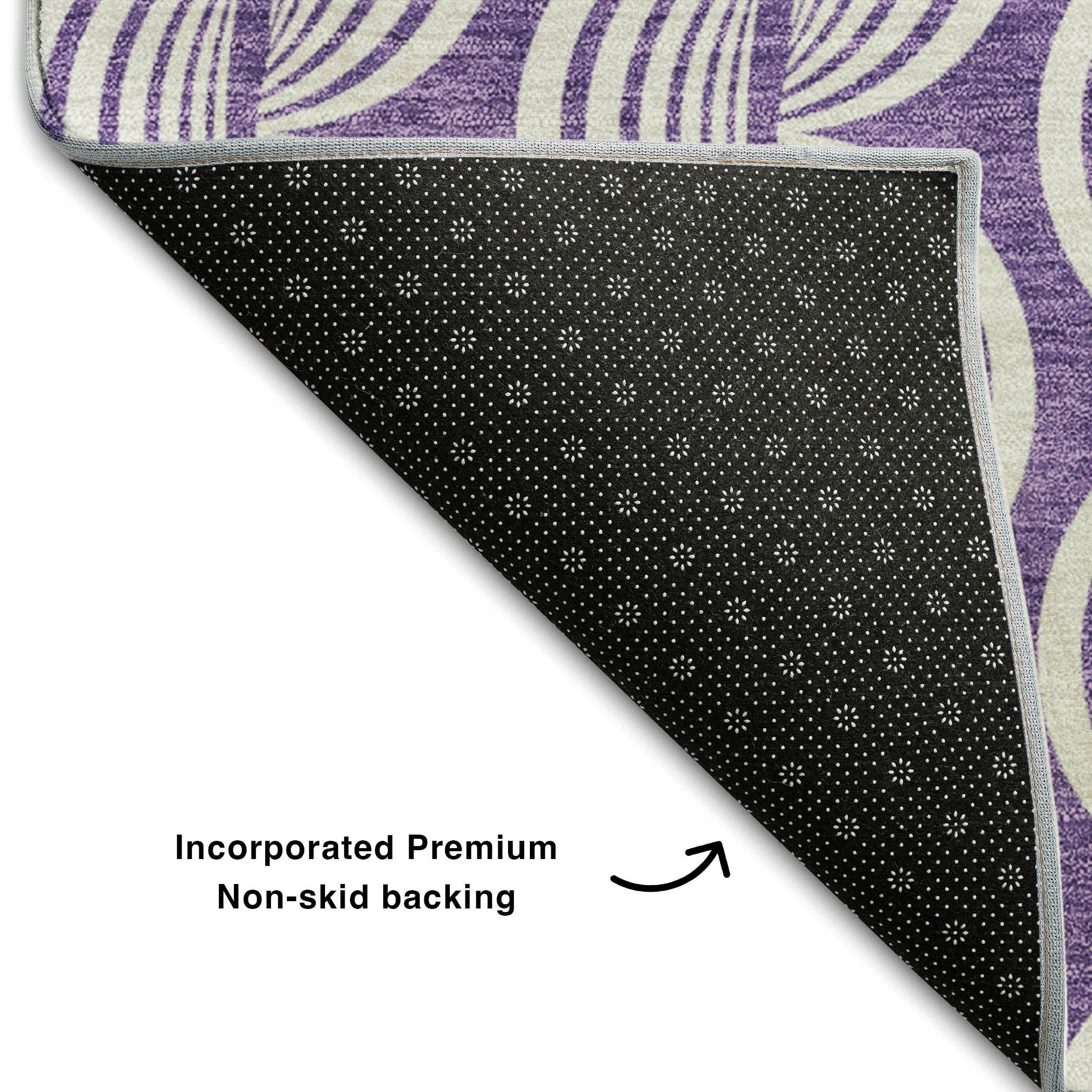 Montevideo Machine Washable Transitional Purple Rug 1'8" x 2'6" #shape_Rectangle
