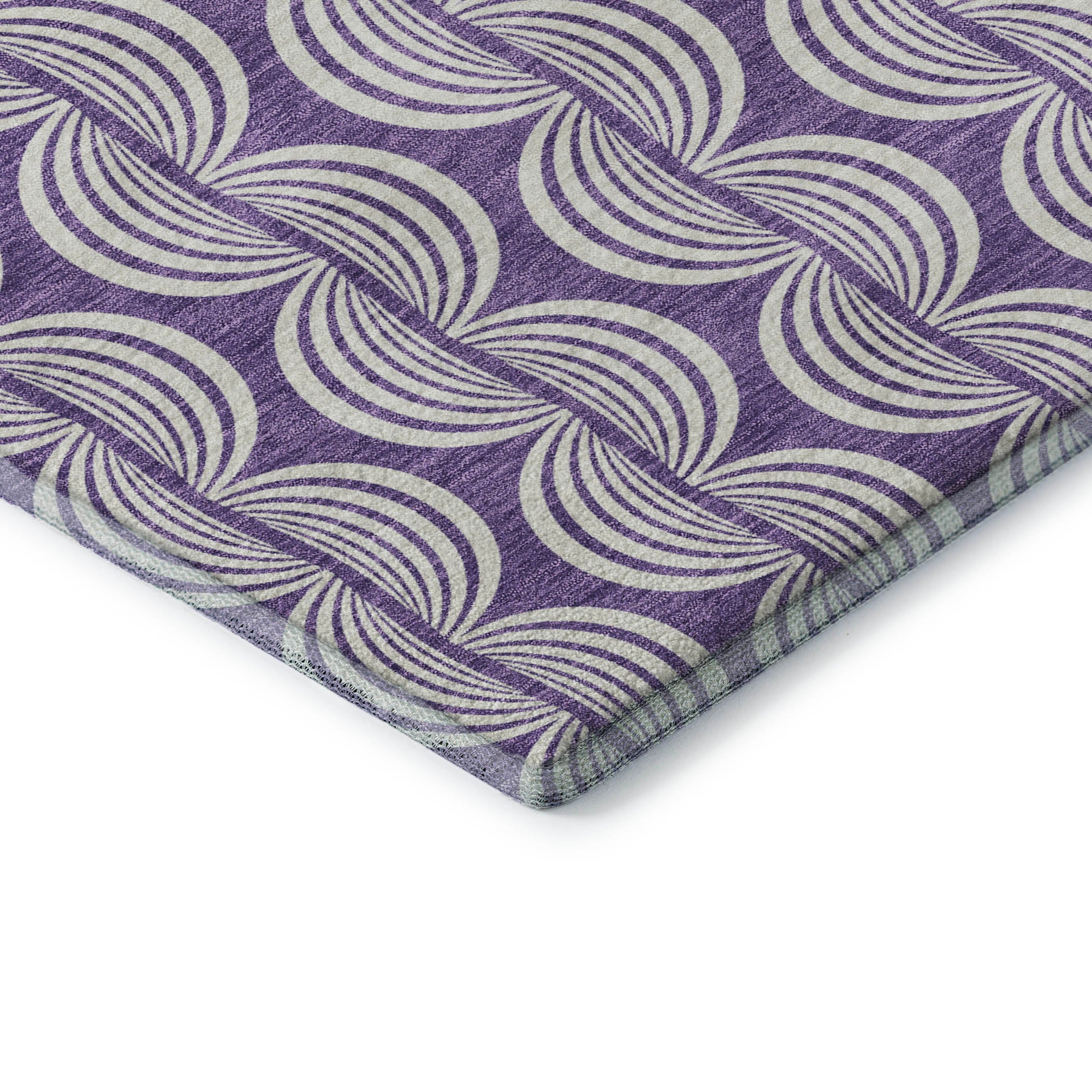 Montevideo Machine Washable Transitional Purple Rug 1'8" x 2'6" #shape_Rectangle