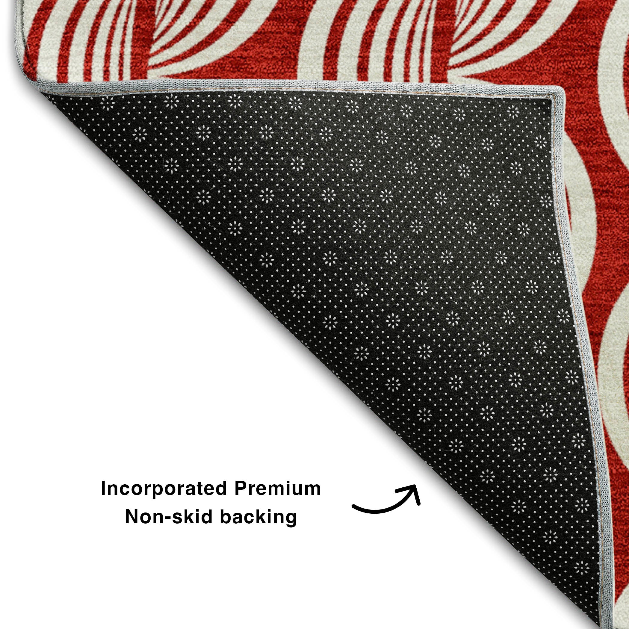 Montevideo Machine Washable Transitional Red Rug 1'8" x 2'6" #shape_Rectangle