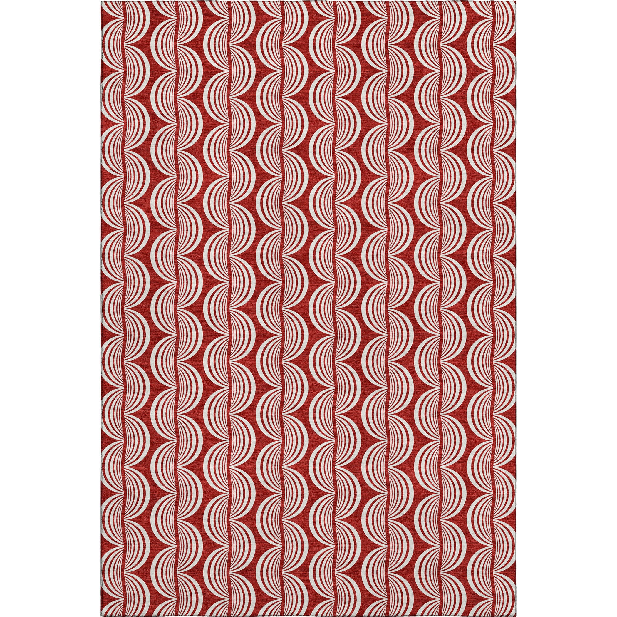 Montevideo Machine Washable Transitional Red Rug 2'6" x 3'10" #shape_Rectangle