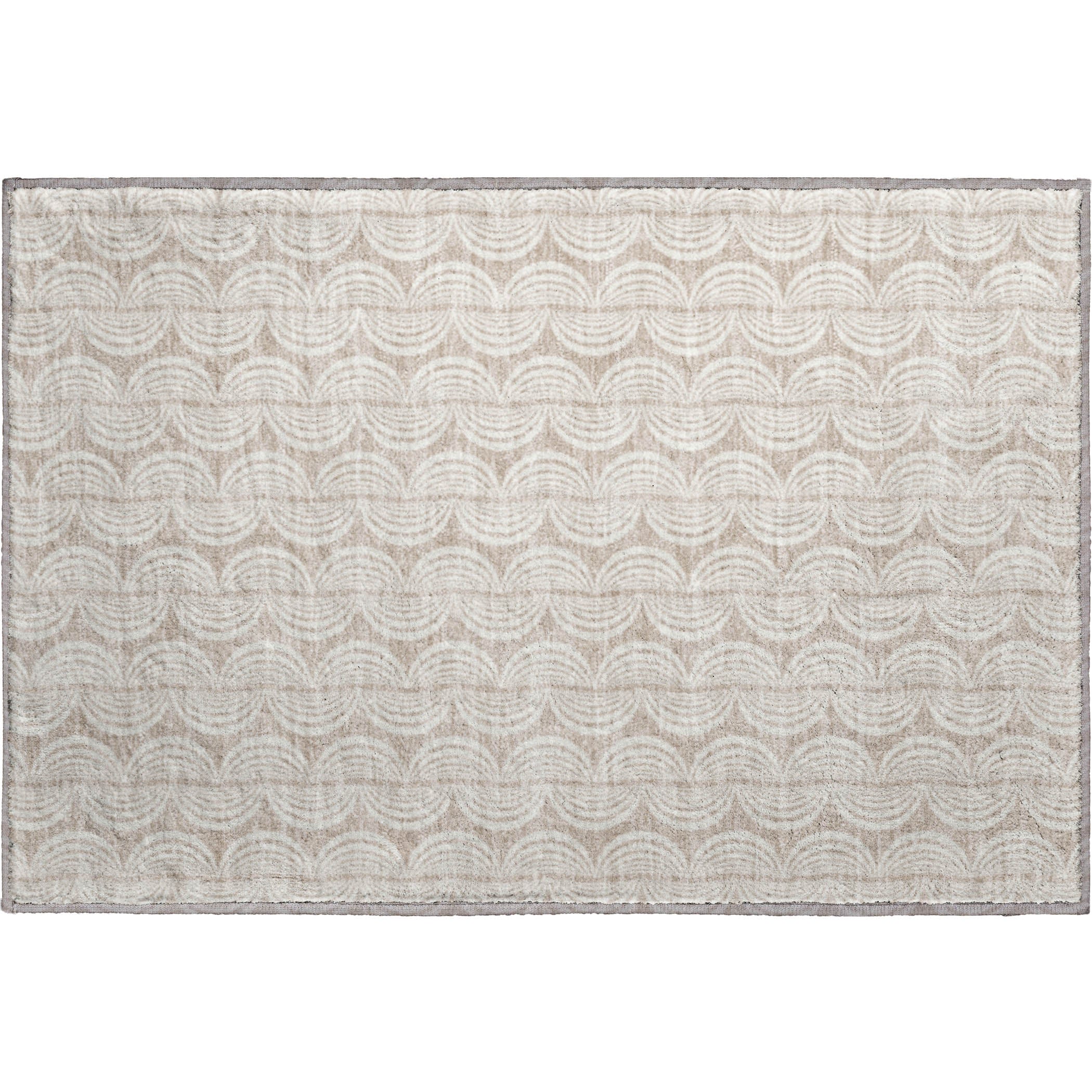 Oaxaca Machine Washable Transitional Khaki Brown Rug 1'8" x 2'6" #shape_Rectangle