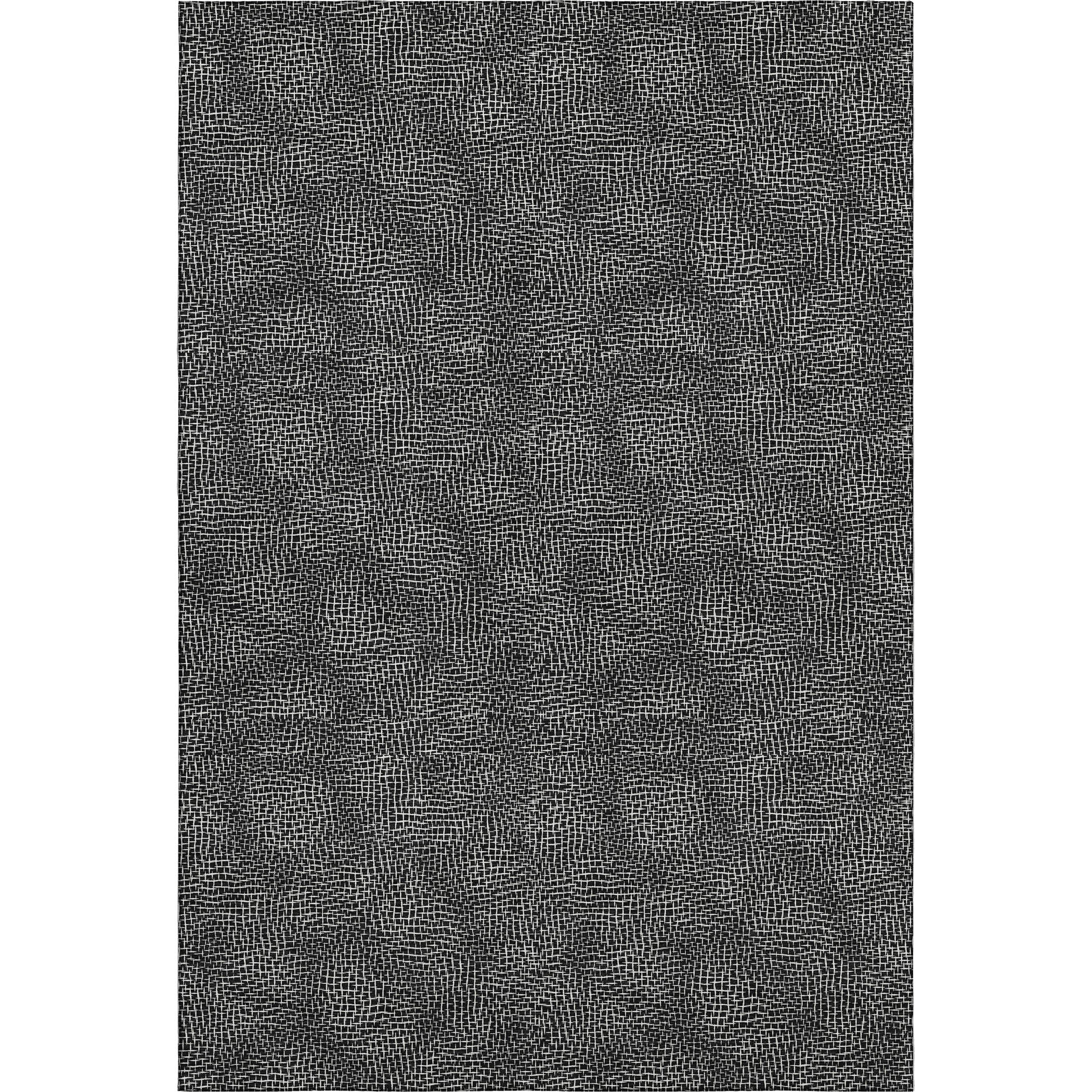 Split Machine Washable Transitional Black Rug 2'6" x 3'10" #shape_Rectangle