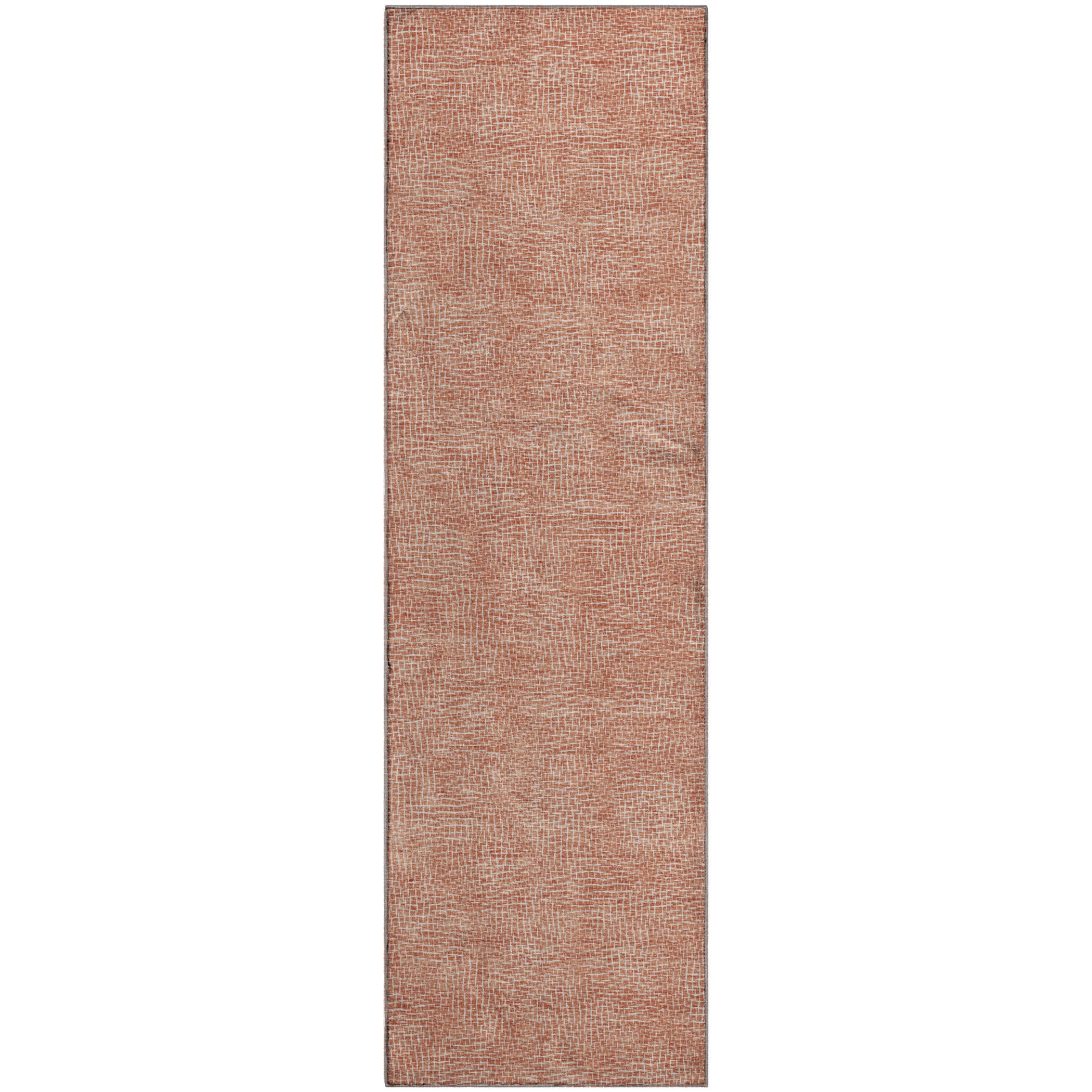 Split Machine Washable Transitional Copper Orange Rug 2'3" x 7'6" #shape_Runner