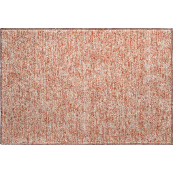 Split Machine Washable Transitional Copper Orange Rug 1'8" x 2'6"