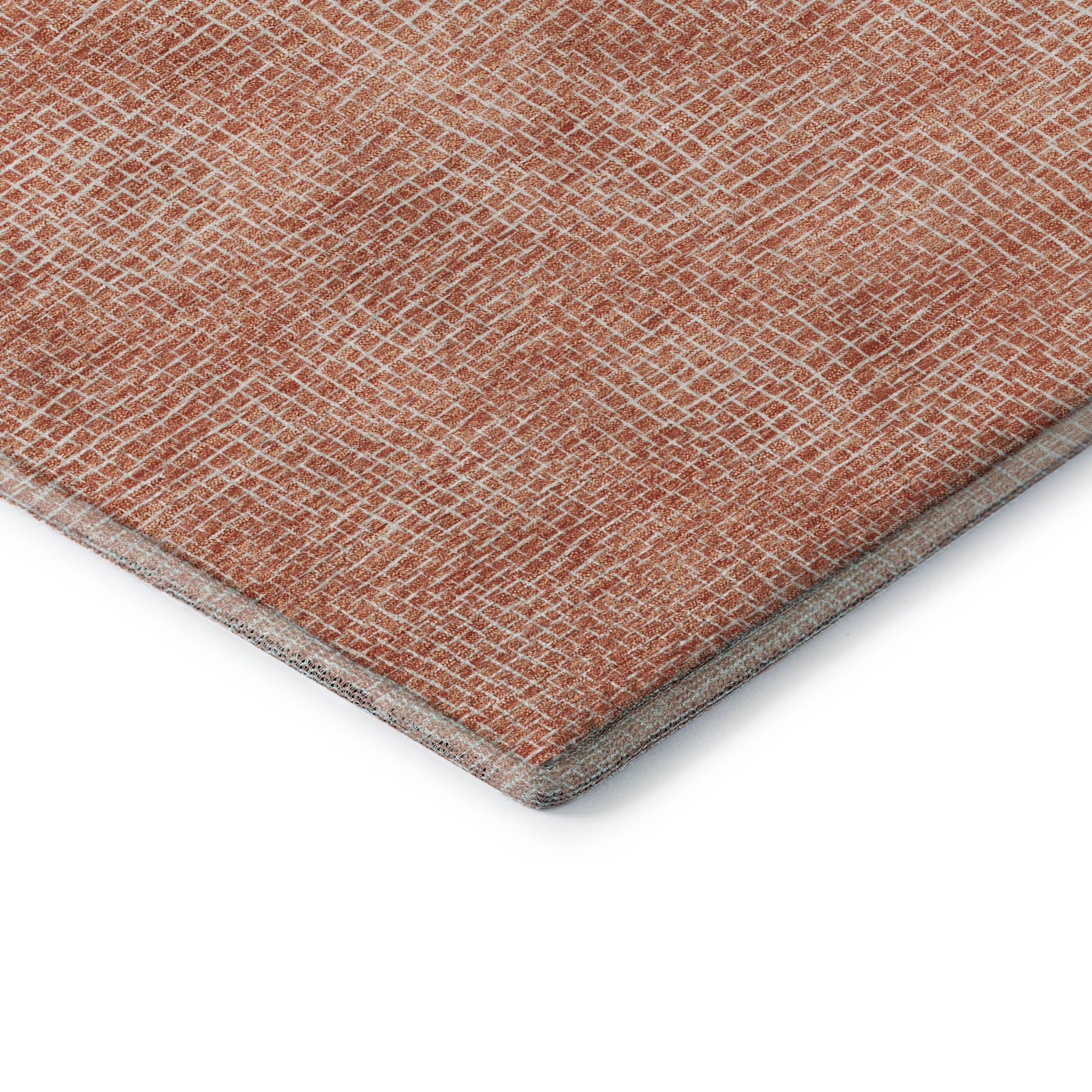 Split Machine Washable Transitional Copper Orange Rug 1'8" x 2'6" #shape_Rectangle