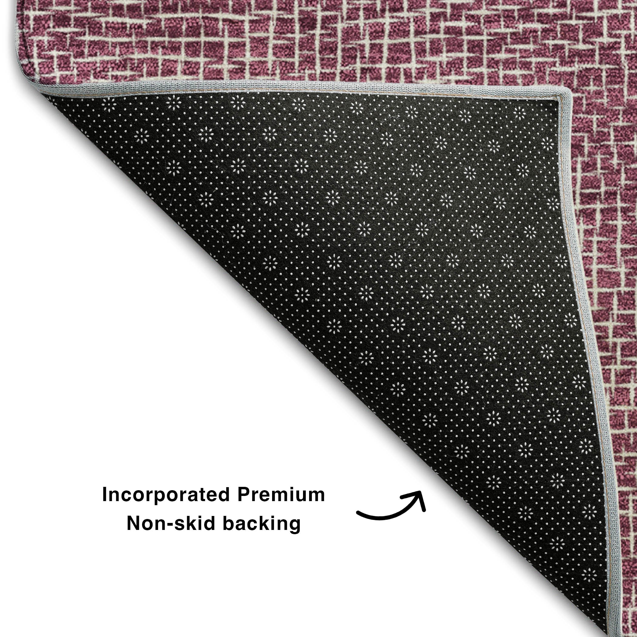 Split Machine Washable Transitional Eggplant Purple Rug 1'8" x 2'6" #shape_Rectangle