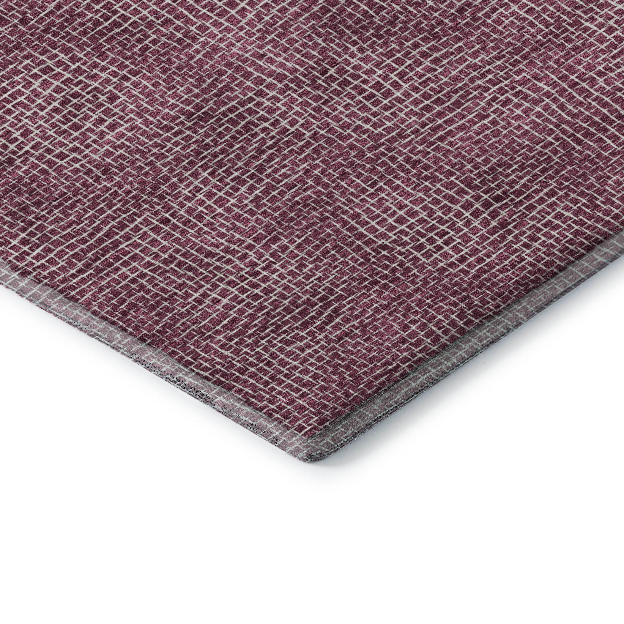 Split Machine Washable Transitional Eggplant Purple Rug 1'8" x 2'6" #shape_Rectangle