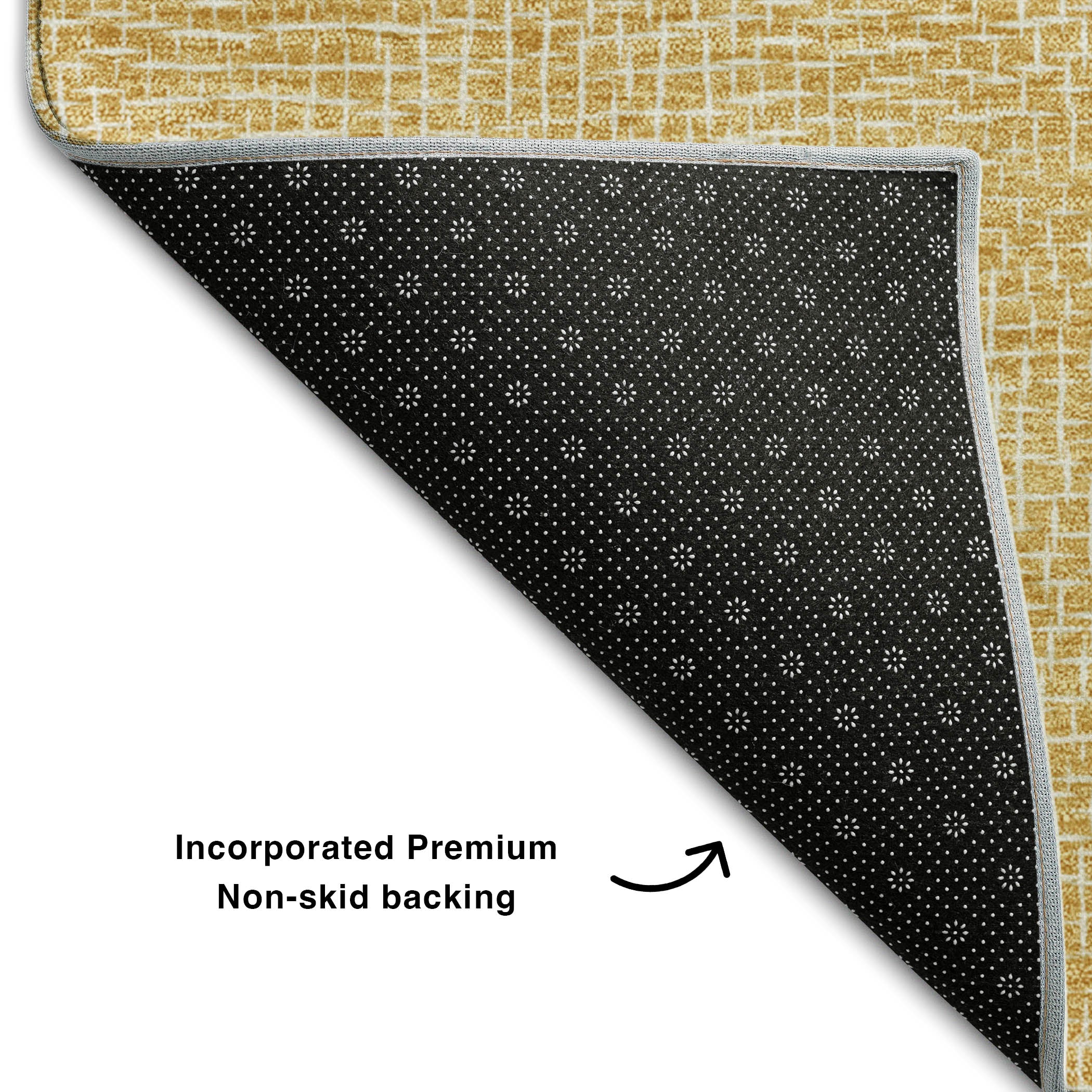 Split Machine Washable Transitional Gold Rug 1'8" x 2'6" #shape_Rectangle