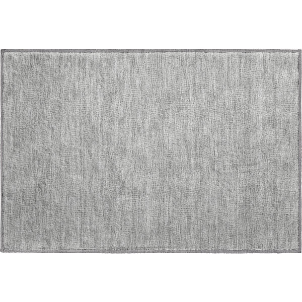 Split Machine Washable Transitional Gray Rug 1'8" x 2'6"