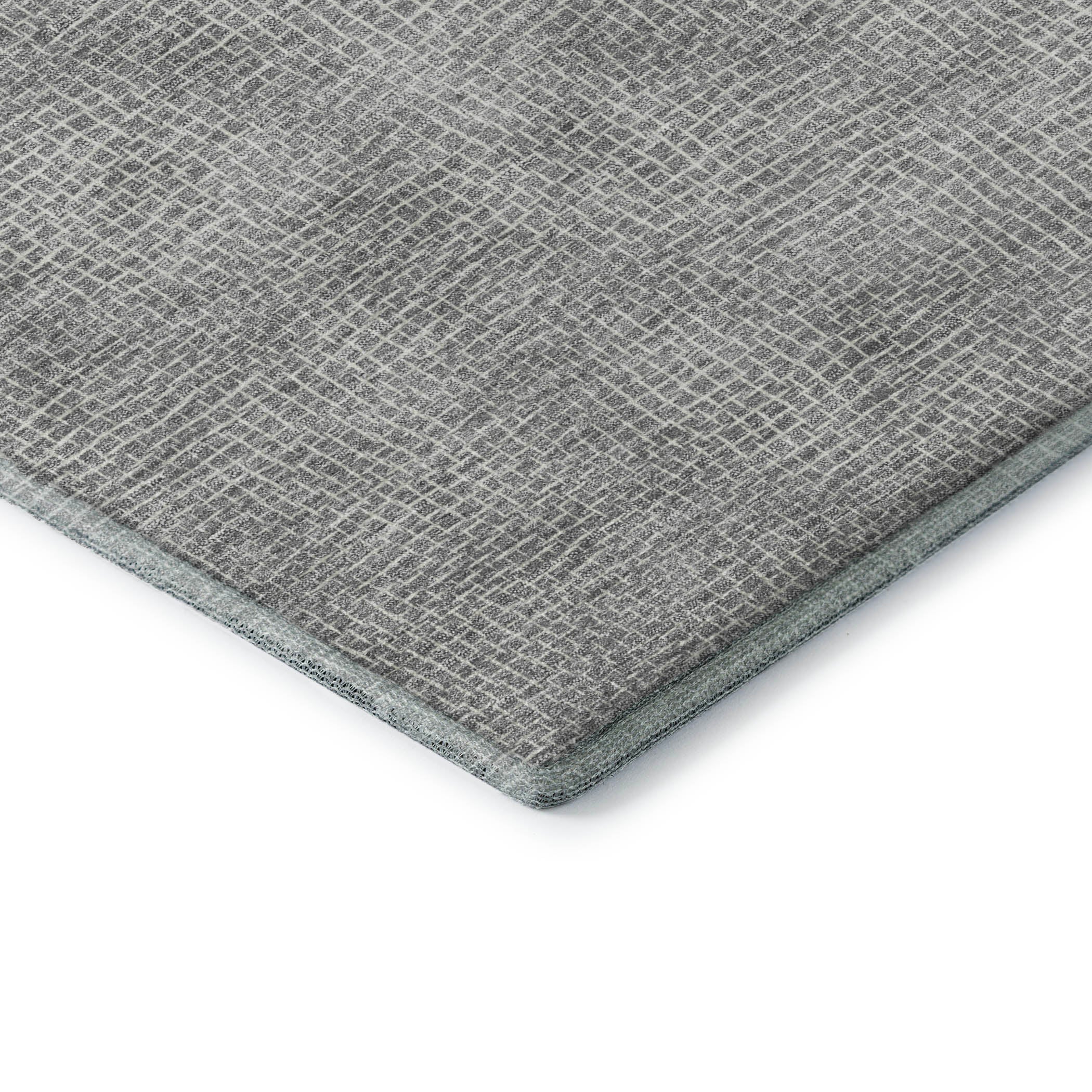 Split Machine Washable Transitional Gray Rug 1'8" x 2'6" #shape_Rectangle
