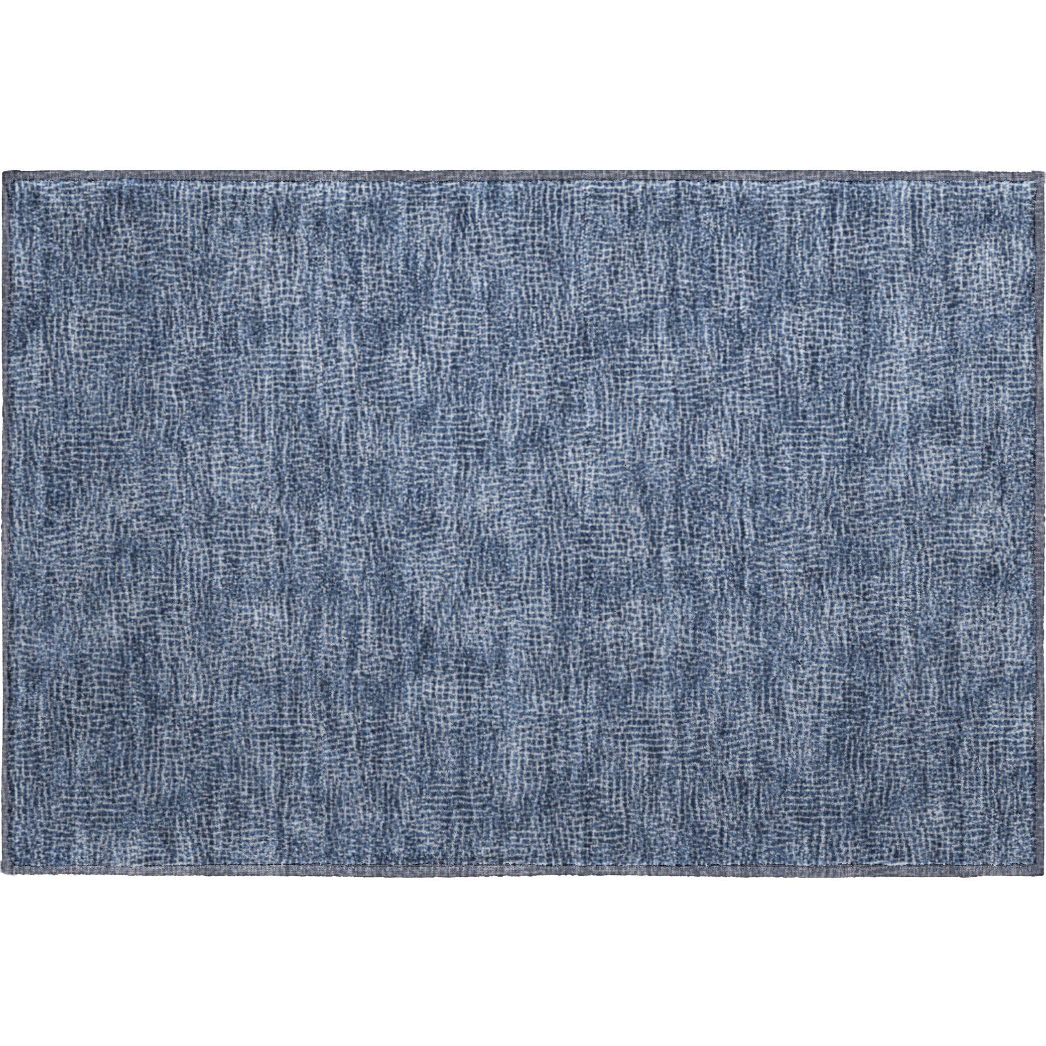 Split Machine Washable Transitional Navy Blue Rug 1'8" x 2'6" #shape_Rectangle