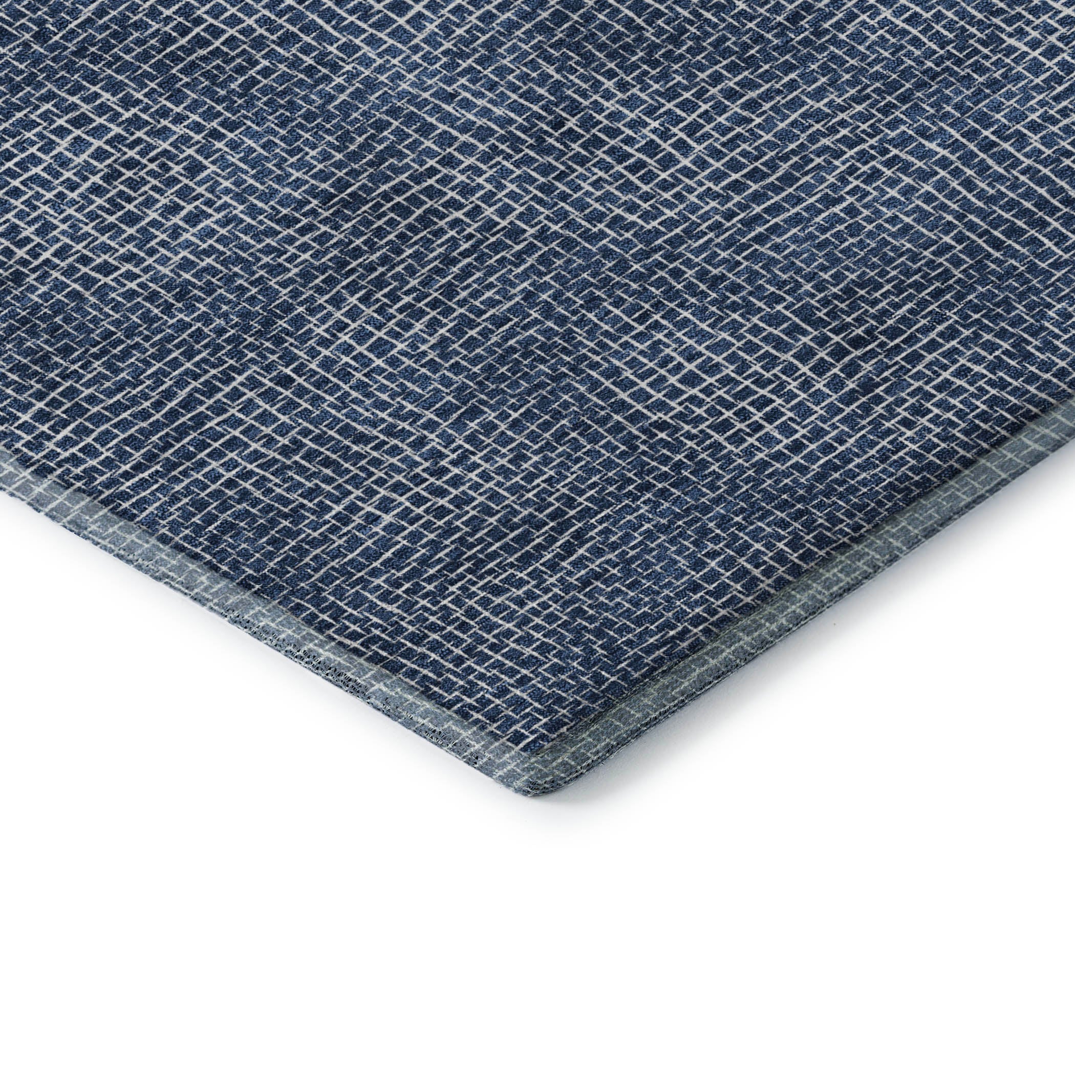 Split Machine Washable Transitional Navy Blue Rug 1'8" x 2'6" #shape_Rectangle