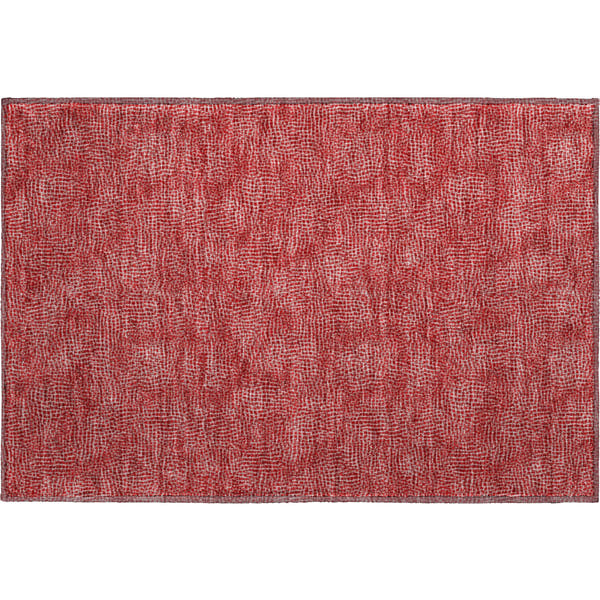 Split Machine Washable Transitional Red Rug 1'8" x 2'6"