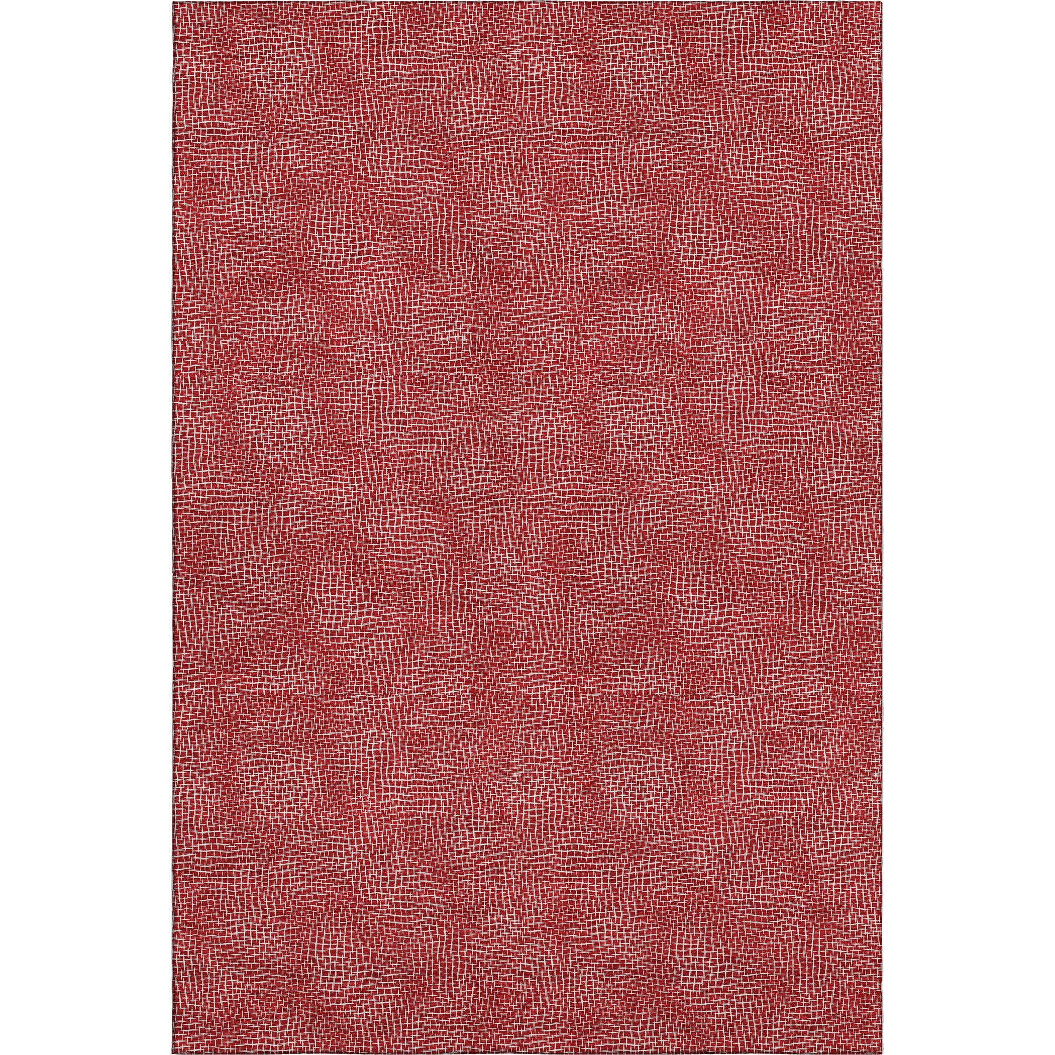 Split Machine Washable Transitional Red Rug 2'6" x 3'10" #shape_Rectangle