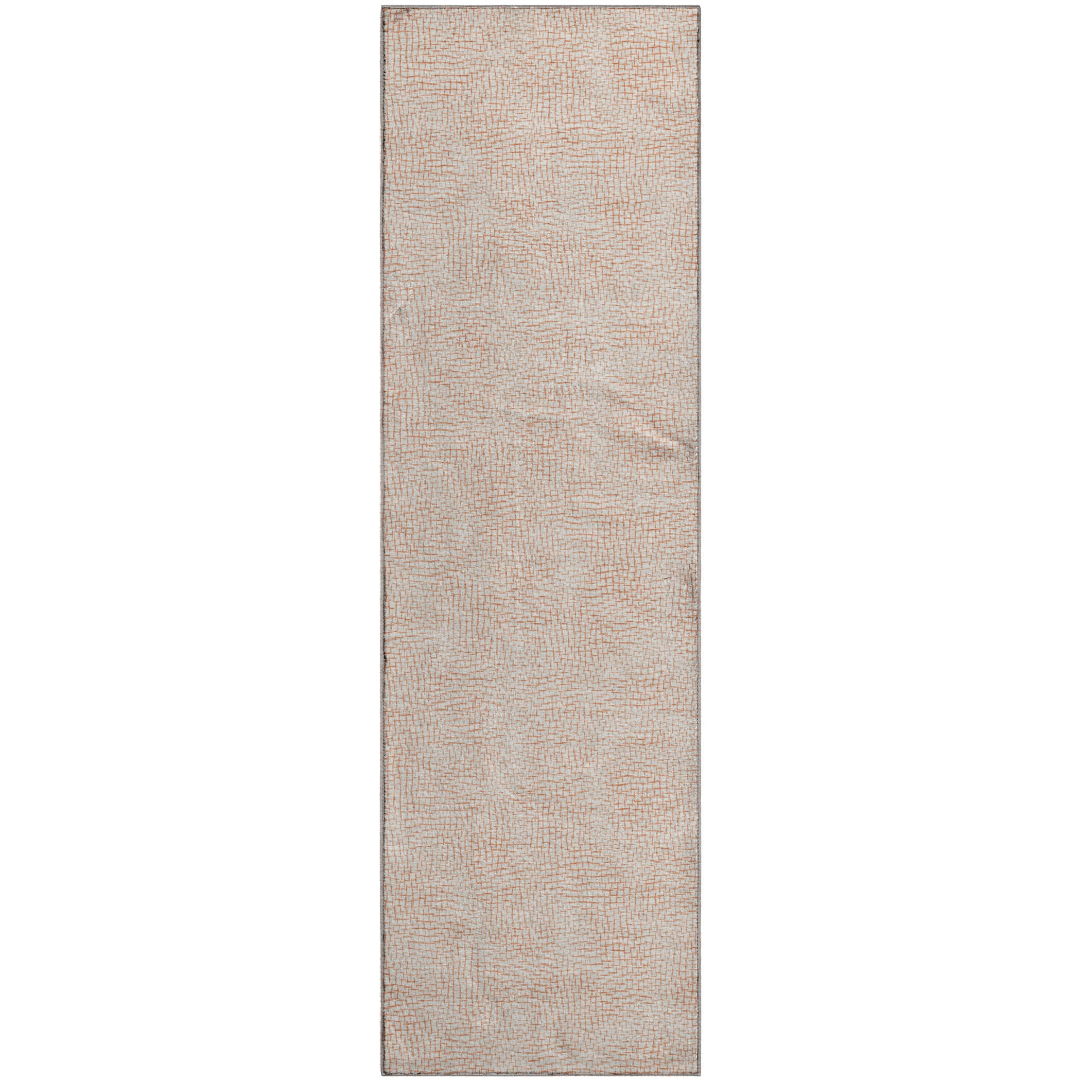 Seoul Machine Washable Transitional Peach Orange Rug 2'3" x 7'6" #shape_Runner