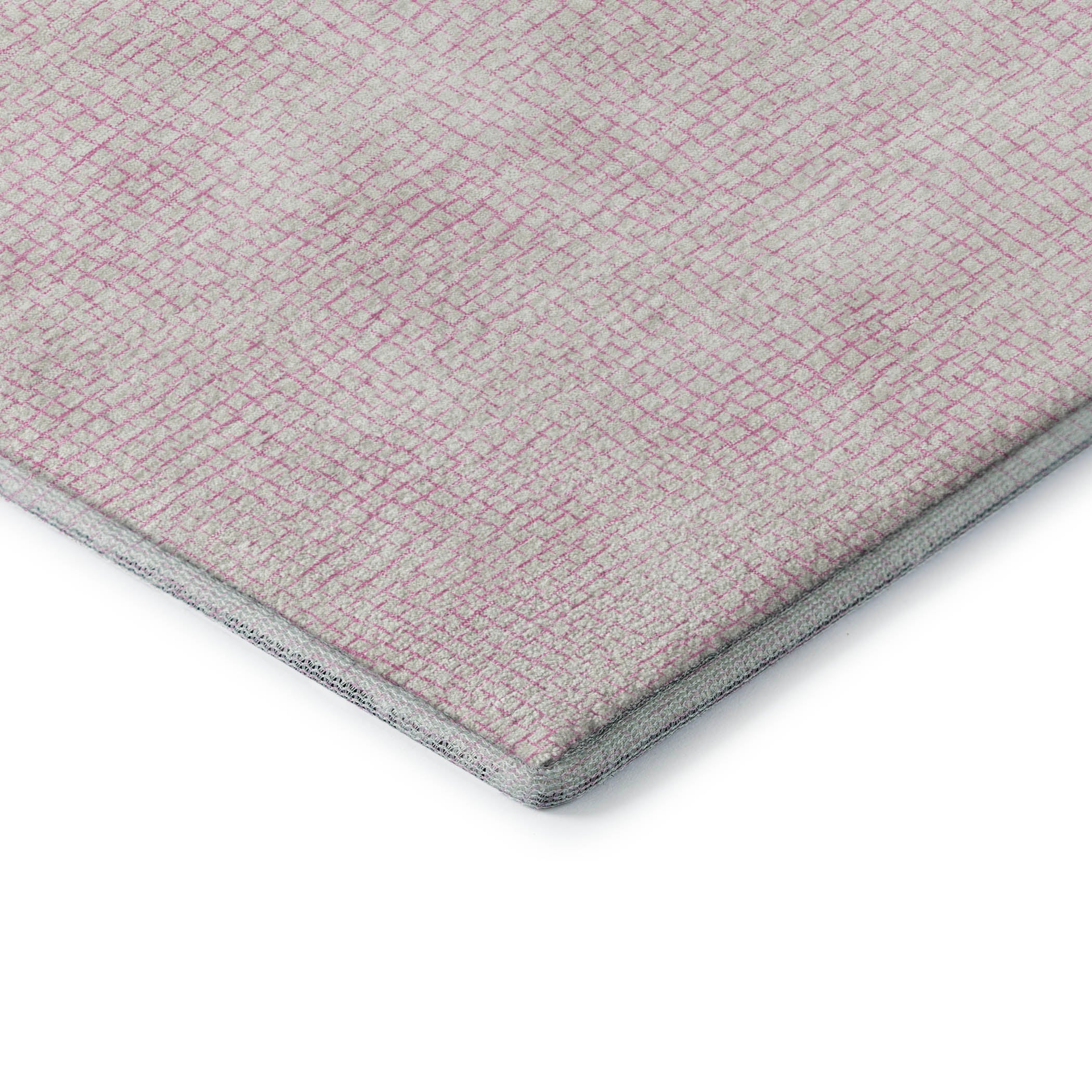 Seoul Machine Washable Transitional Pink Rug 1'8" x 2'6" #shape_Rectangle