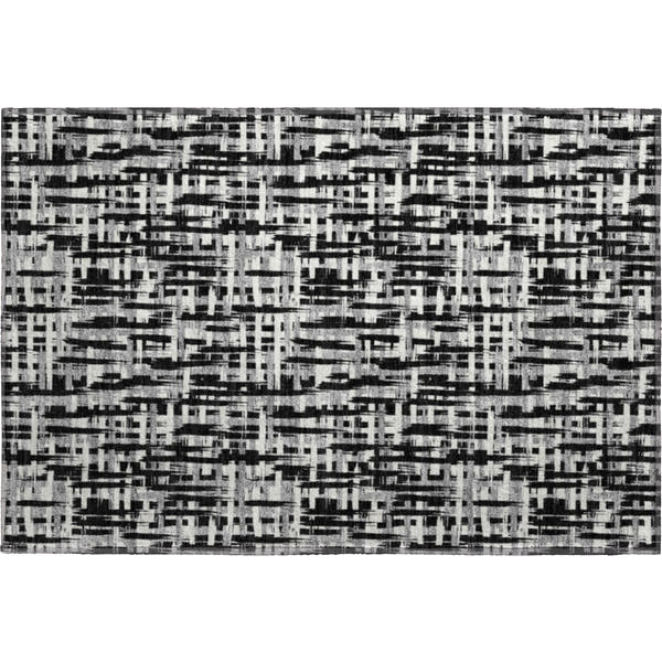 Cusco Machine Washable Transitional Black Rug 1'8" x 2'6"