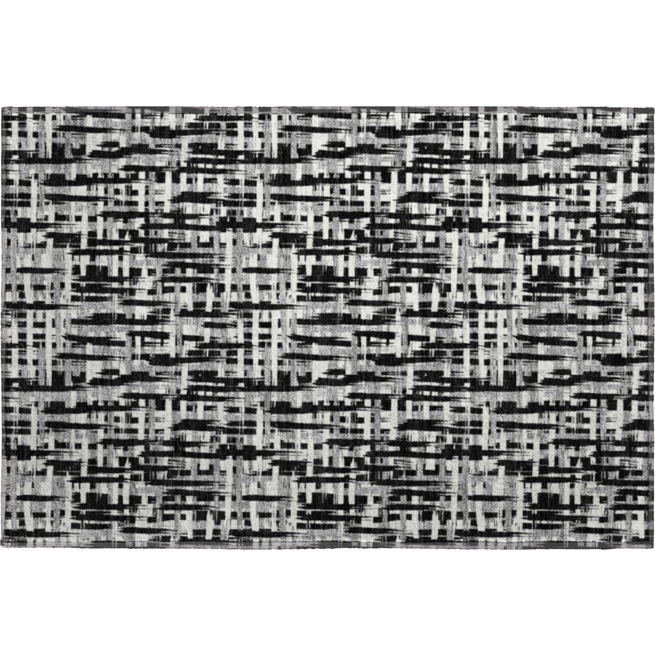 Cusco Machine Washable Transitional Black Rug 1'8" x 2'6" #shape_Rectangle