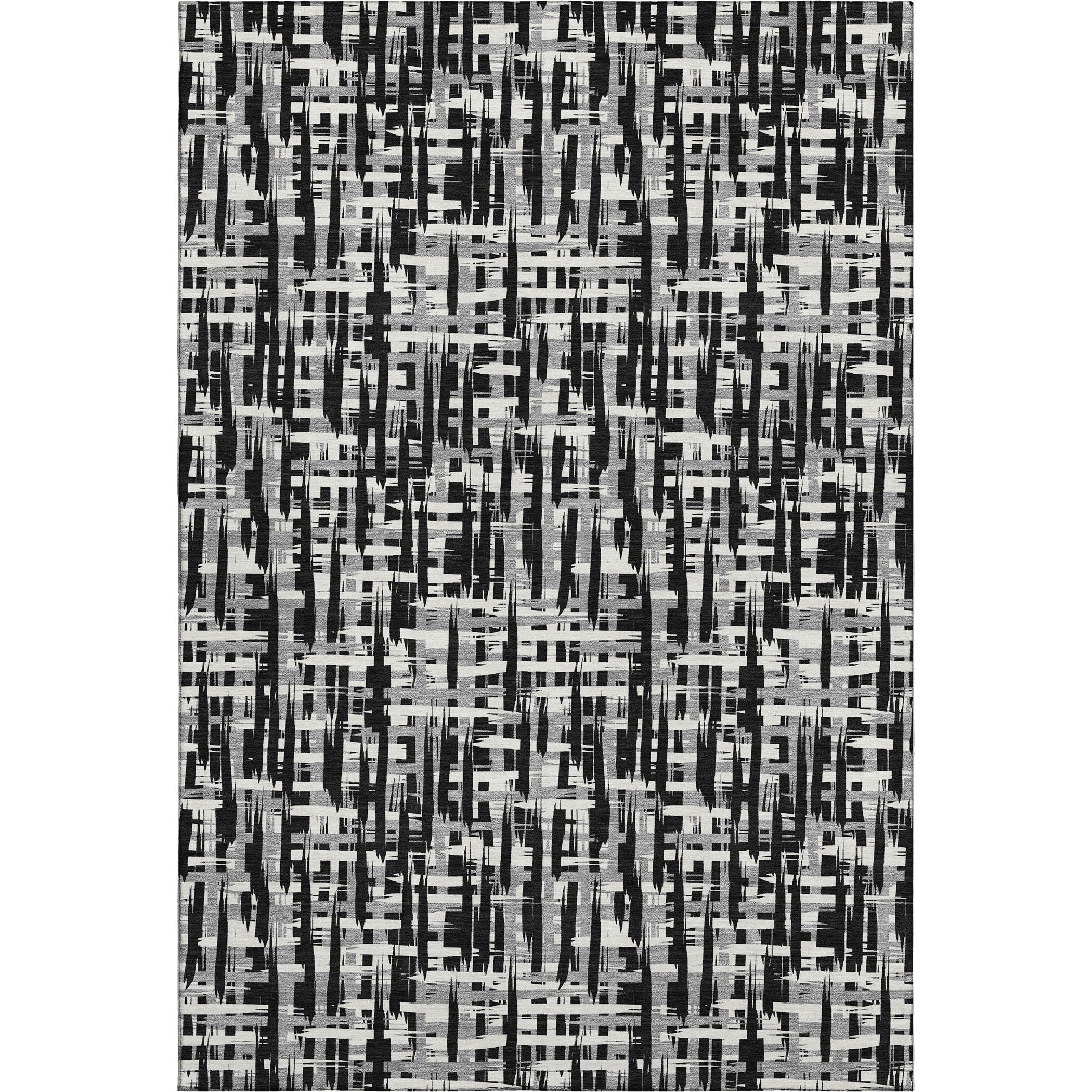 Cusco Machine Washable Transitional Black Rug 2'6" x 3'10" #shape_Rectangle