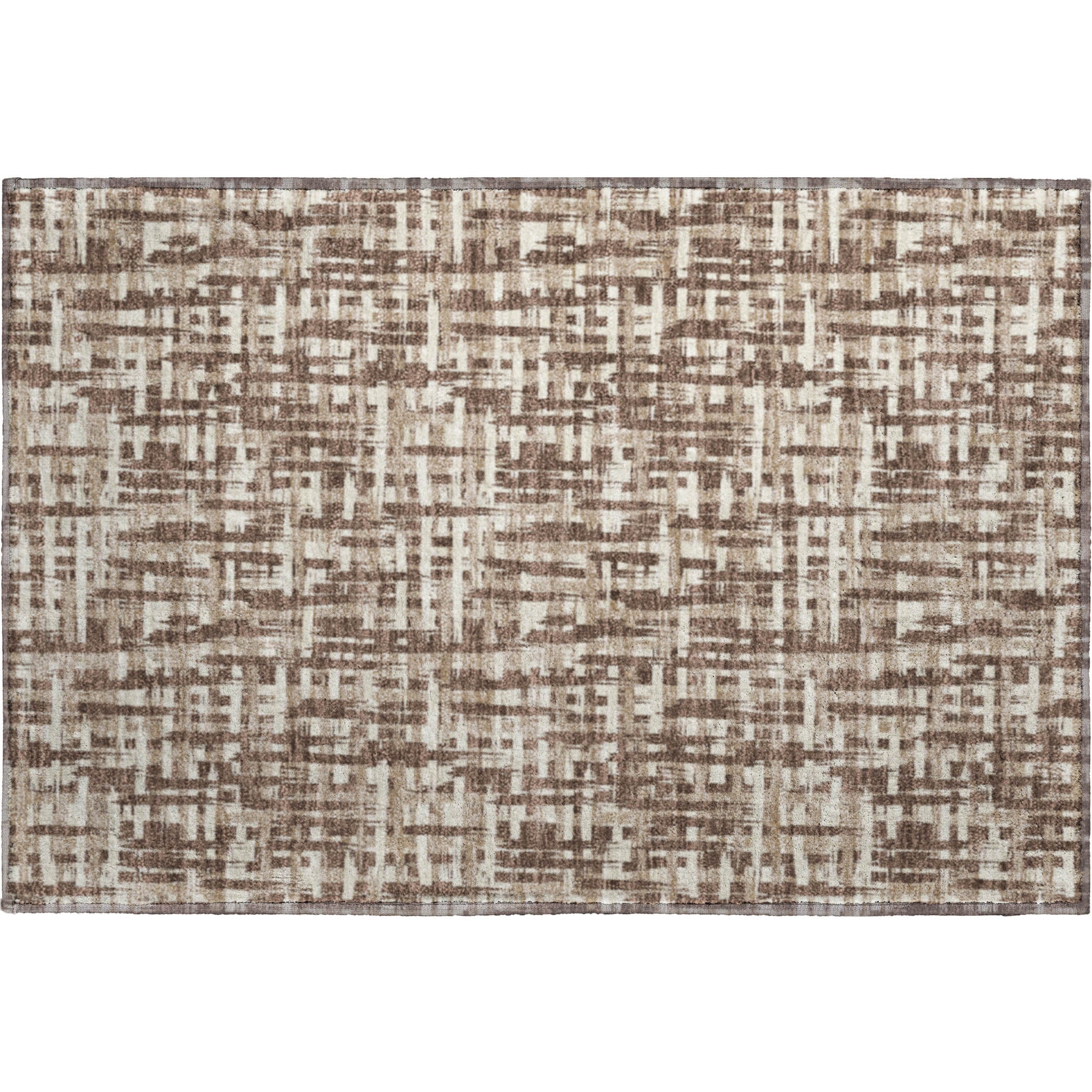 Cusco Machine Washable Transitional Brown Rug 1'8" x 2'6" #shape_Rectangle