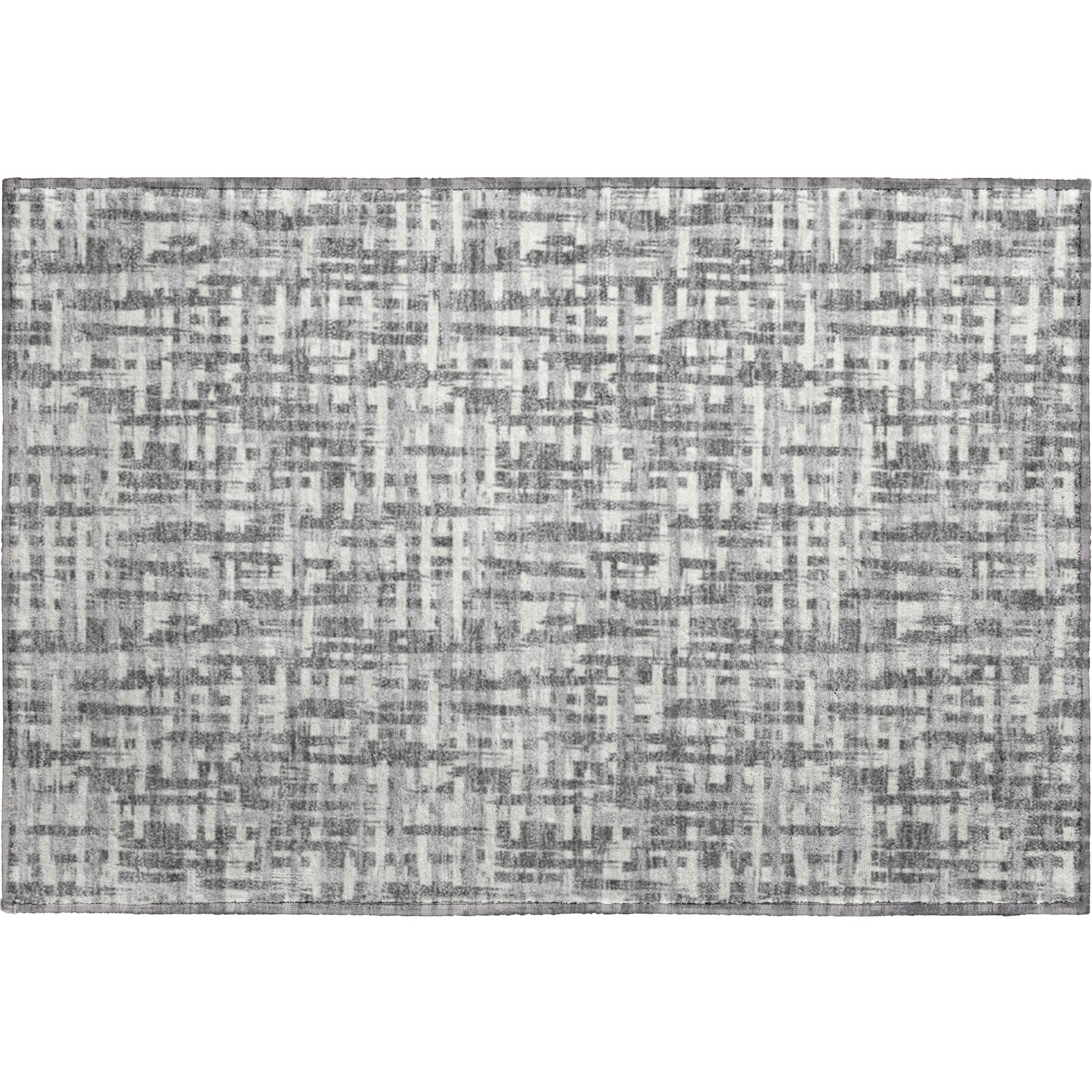 Cusco Machine Washable Transitional Gray Rug 1'8" x 2'6" #shape_Rectangle