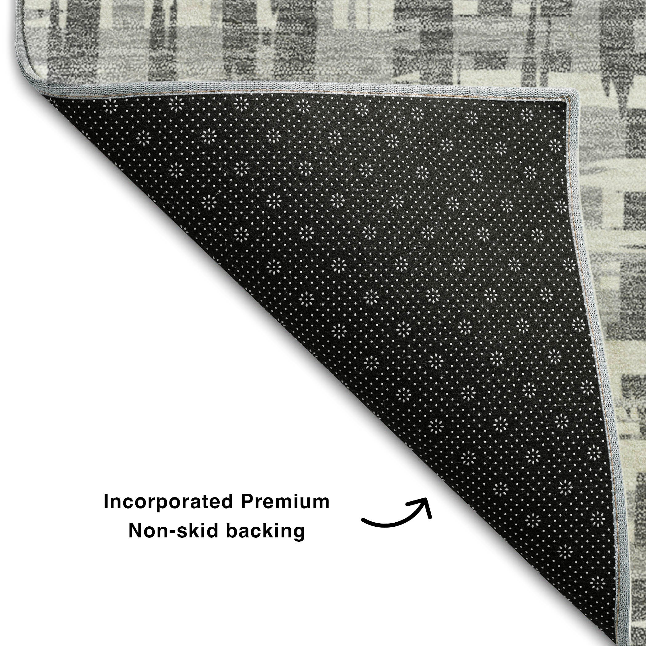 Cusco Machine Washable Transitional Gray Rug 1'8" x 2'6" #shape_Rectangle
