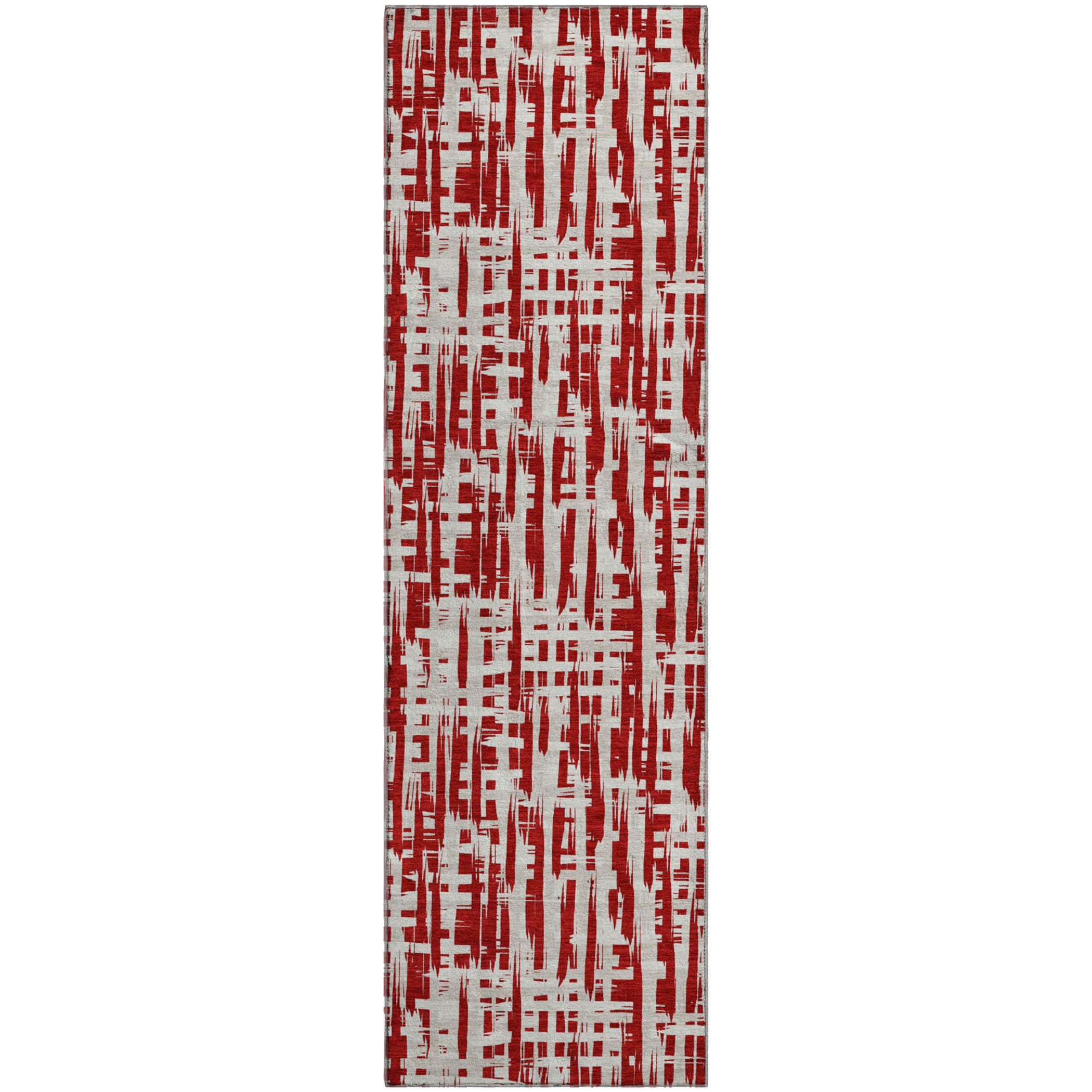 Cusco Machine Washable Transitional Red Rug 2'3" x 7'6" #shape_Runner