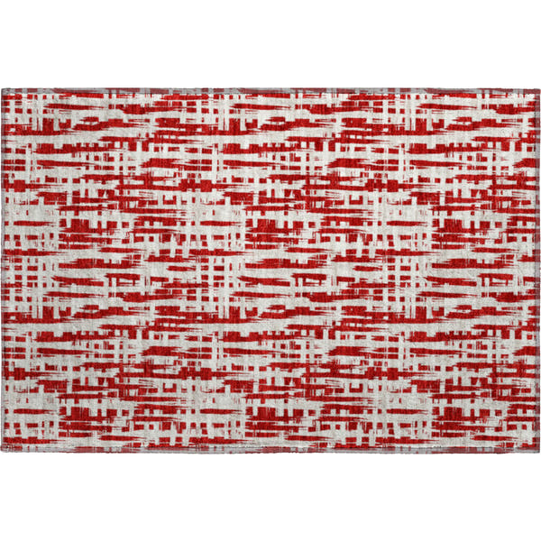 Cusco Machine Washable Transitional Red Rug 1'8" x 2'6"